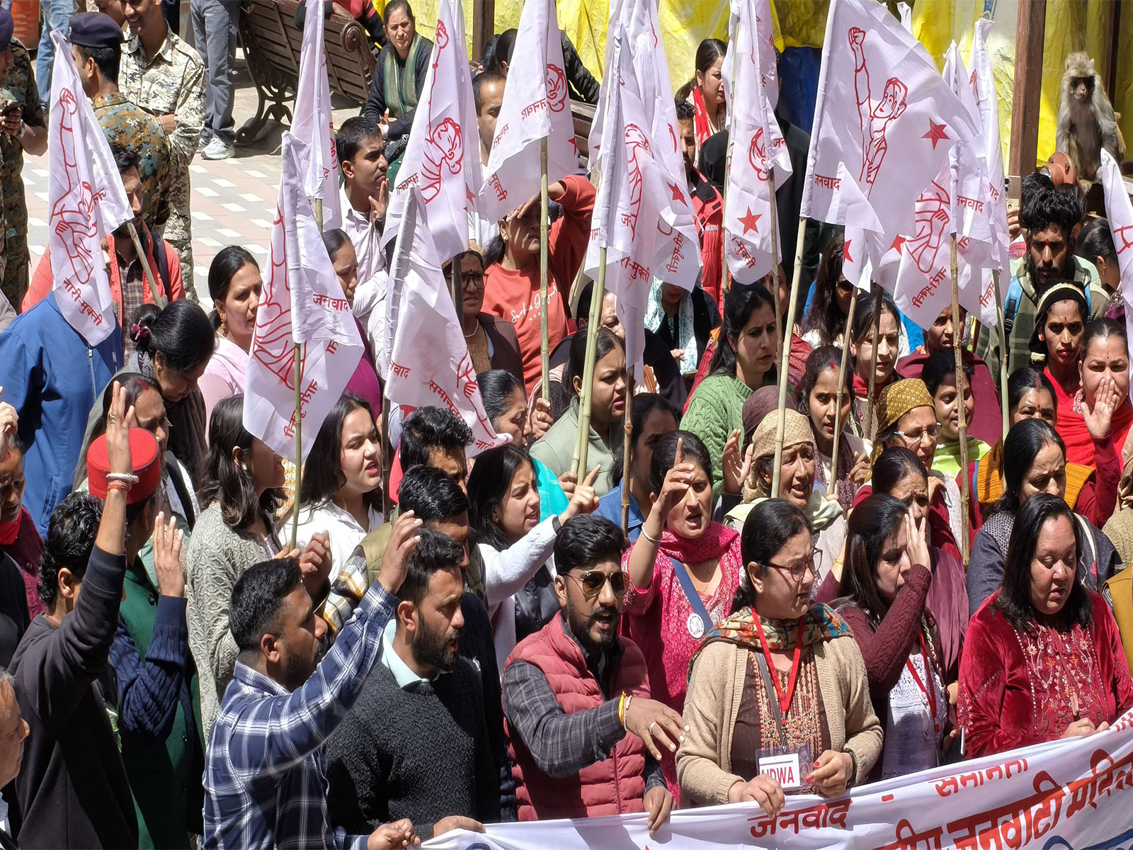 Visuals of protest (Photo/ANI)