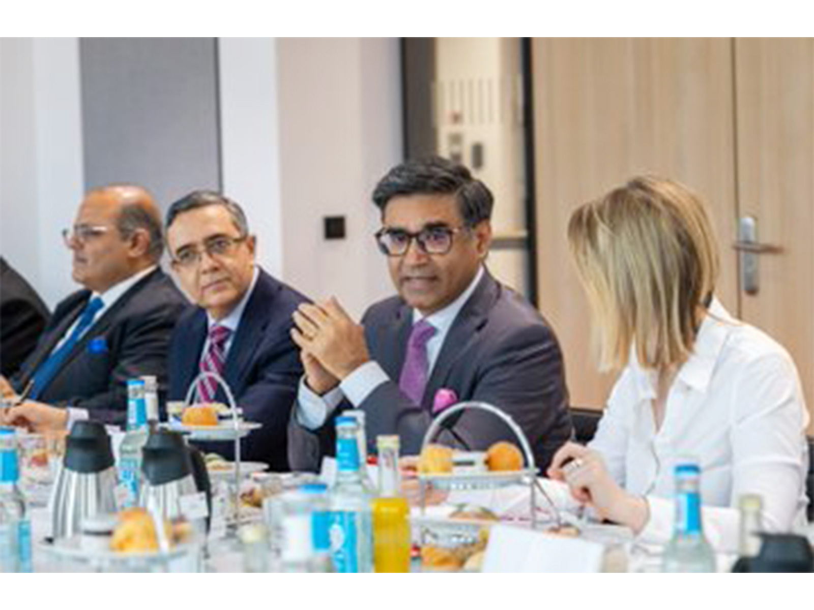 Foreign Secretary Vikram Misri with other delegates (Photo/@eoiberlin)