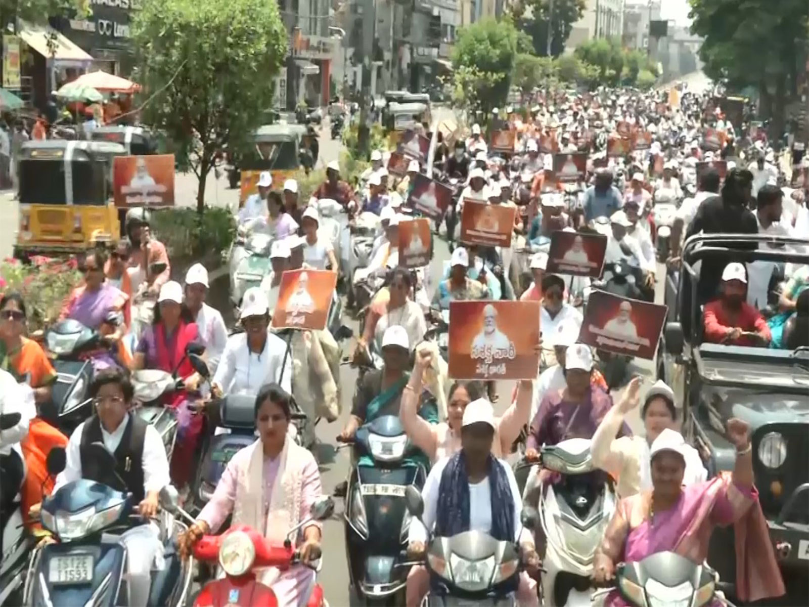 BJP holds women's scooty rally (Photo/ANI)