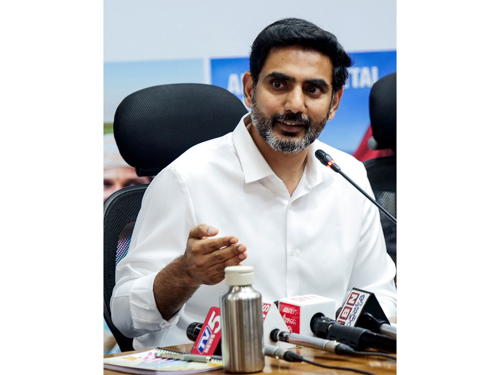 Andhra Pradesh IT & HRD Minister Nara Lokesh (File Photo/ANI)