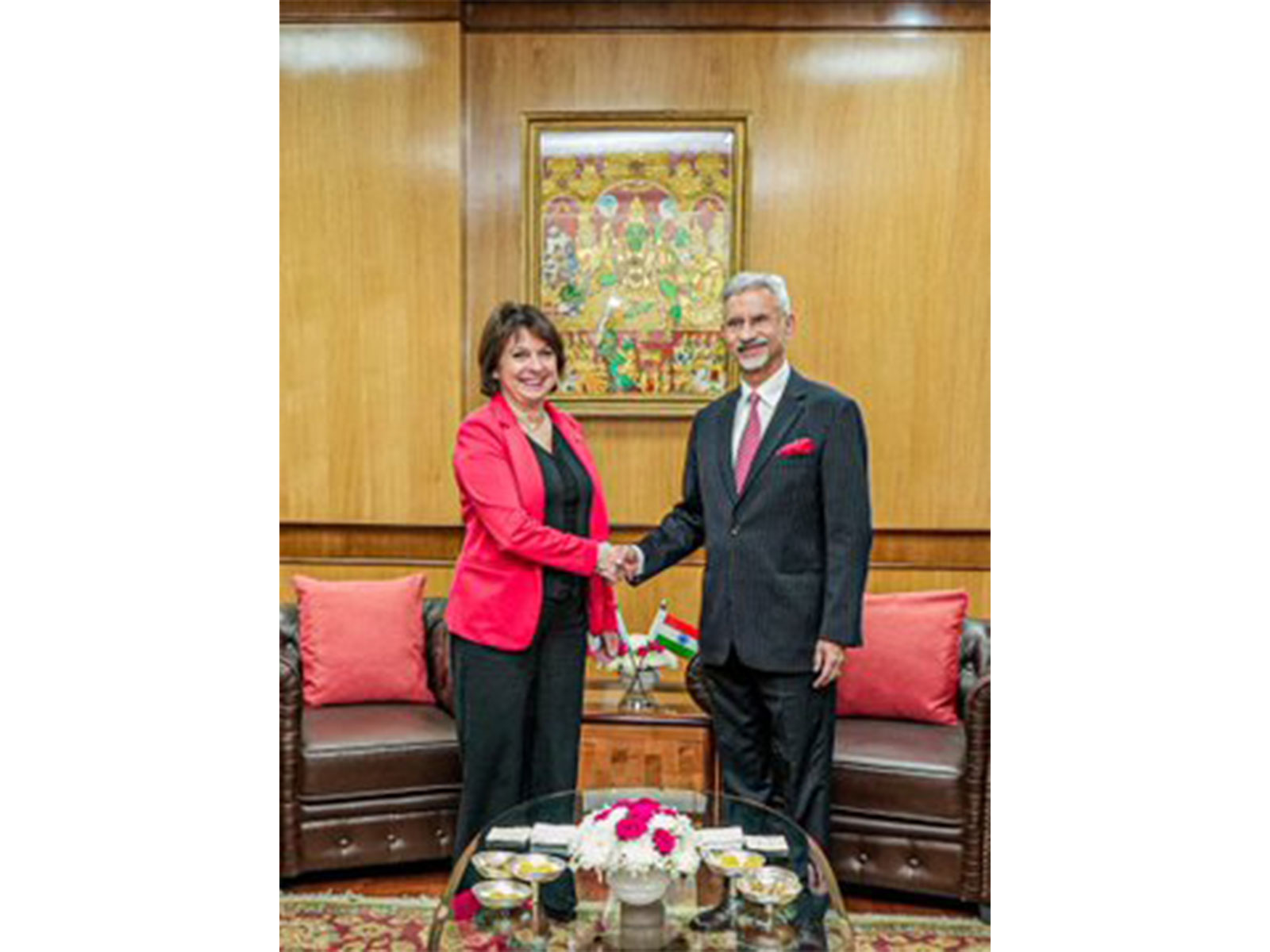 EAM Jaishankar with the French delegation (Photo/X@DrSJaishankar)