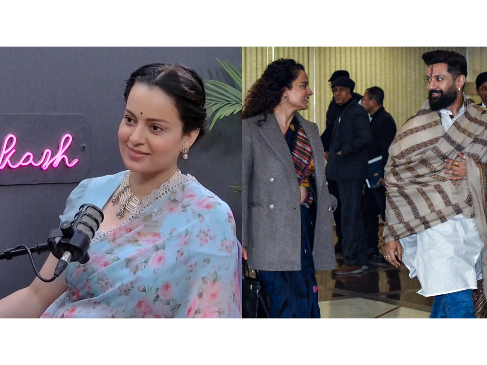 Kangana Ranaut, Chirag Paswan (Photo/ANI)