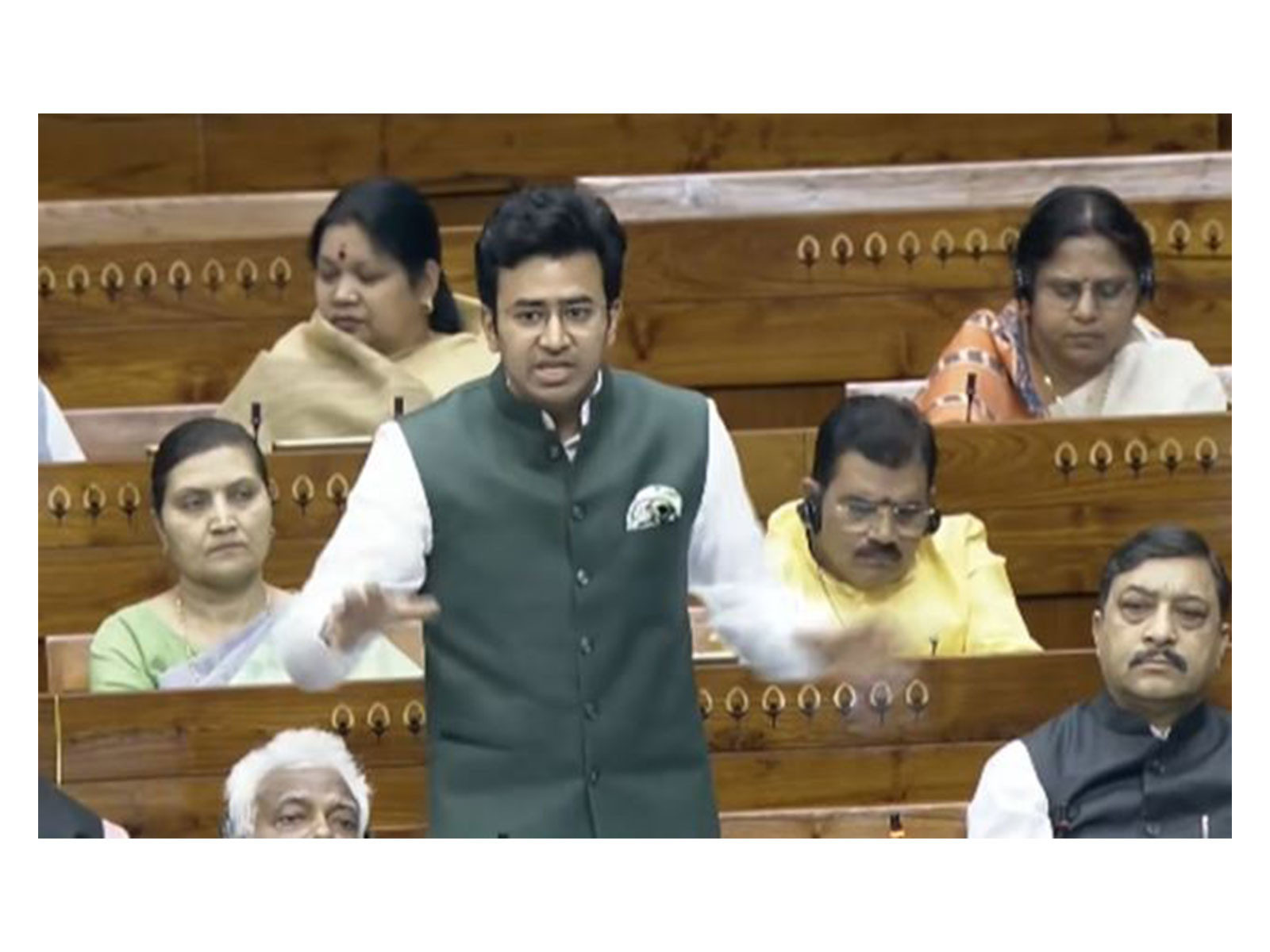 BJP MP Tejasvi Surya (Photo/SansadTV)