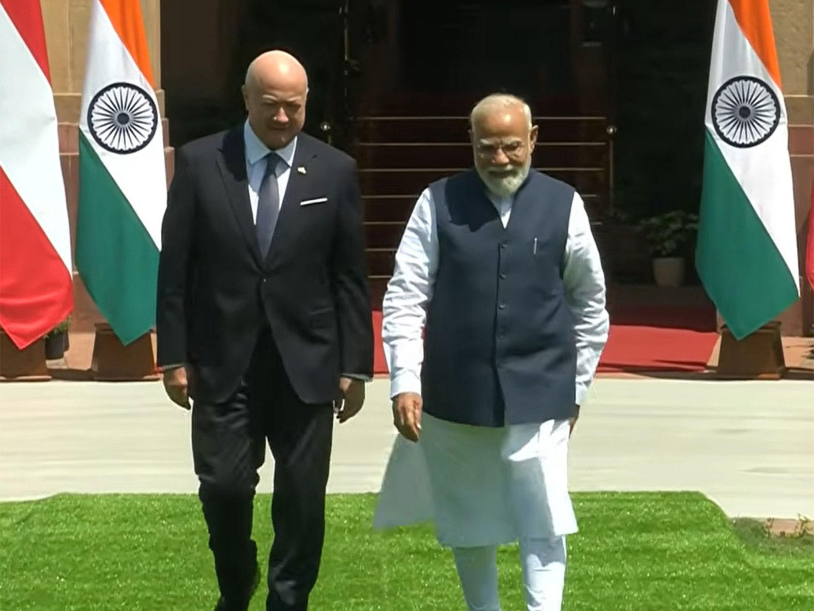 PM Modi with Austrian Chancellor Christian Stocker (Photo/YouTube/@NarendraModi)