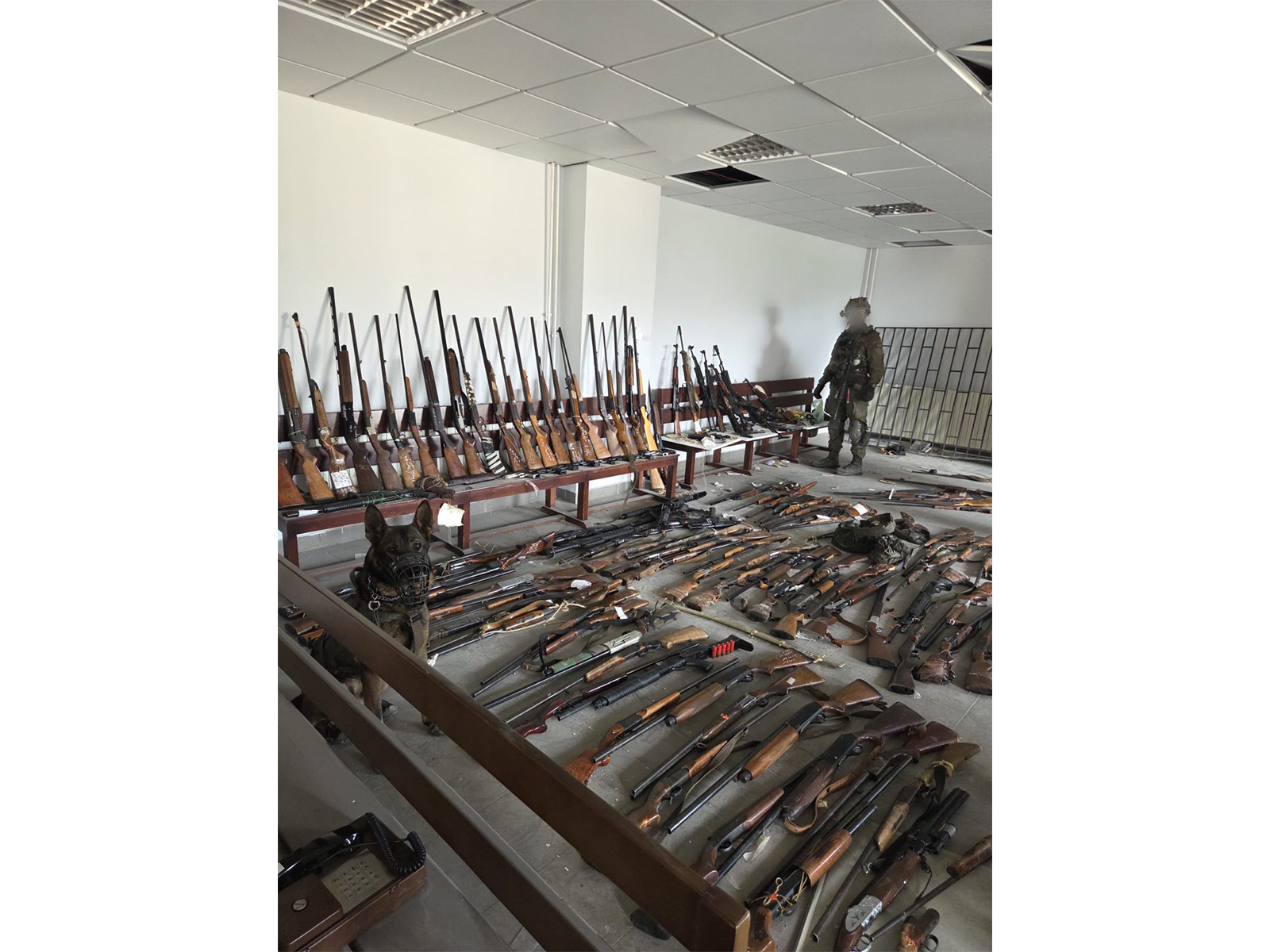 IDF finds weapons inside a school in Bint Jbeil, Lebanon (Photo/X@IDF)