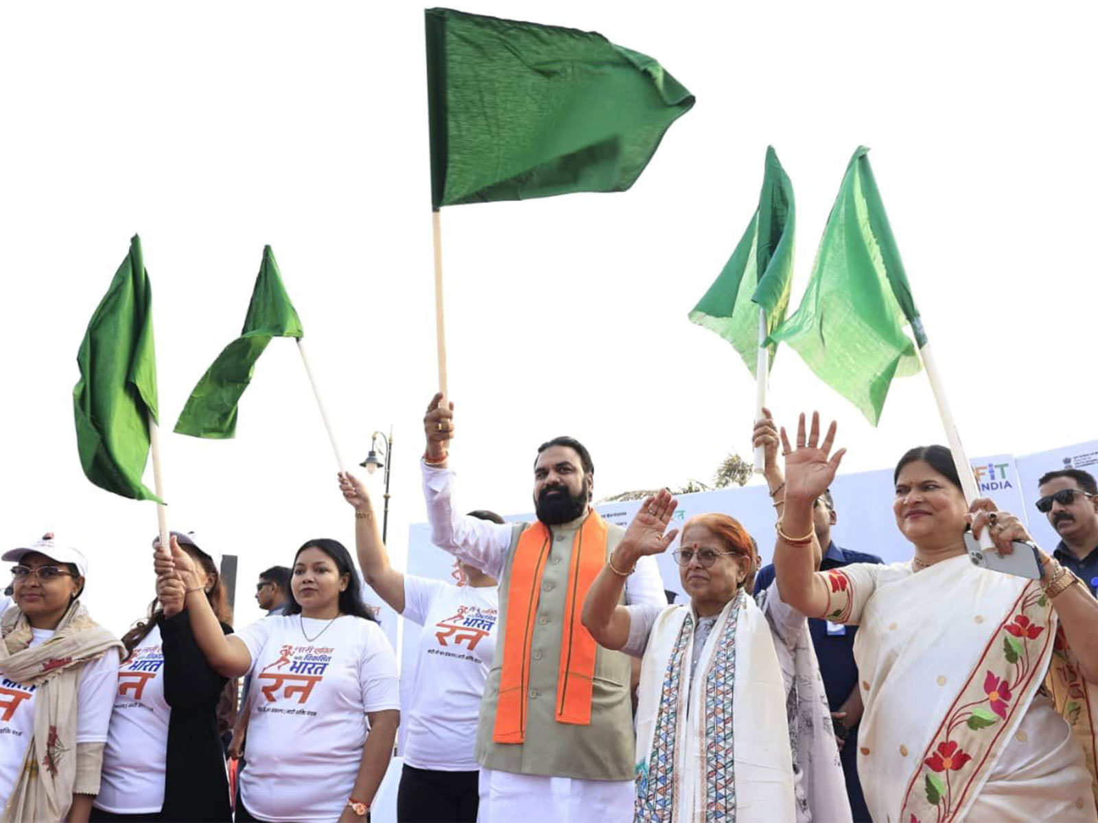 Bihar CM Samrat Choudhary flags off 'Nari Shakti for Viksit Bharat' Run (Photo/CMO)