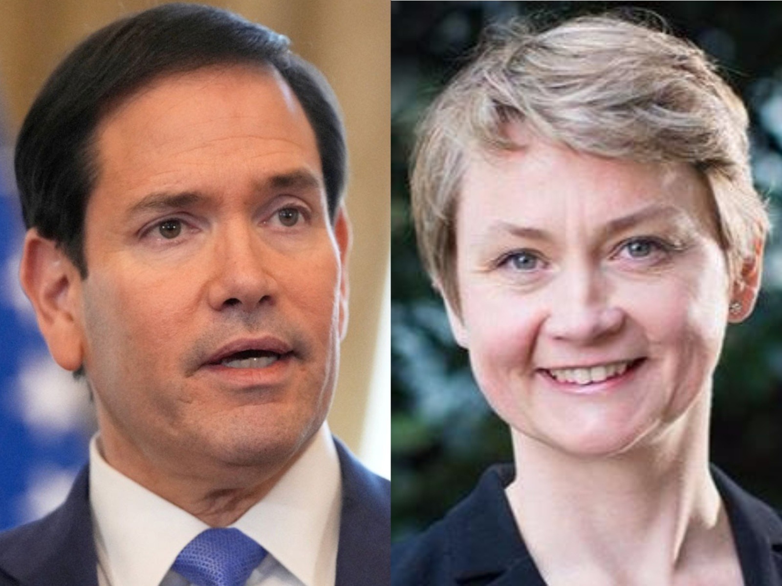 US Secretary of State Marco Rubio and UK Foreign Secretary Yvette Cooper (Photo/Reuters/@YvetteCooperMP)