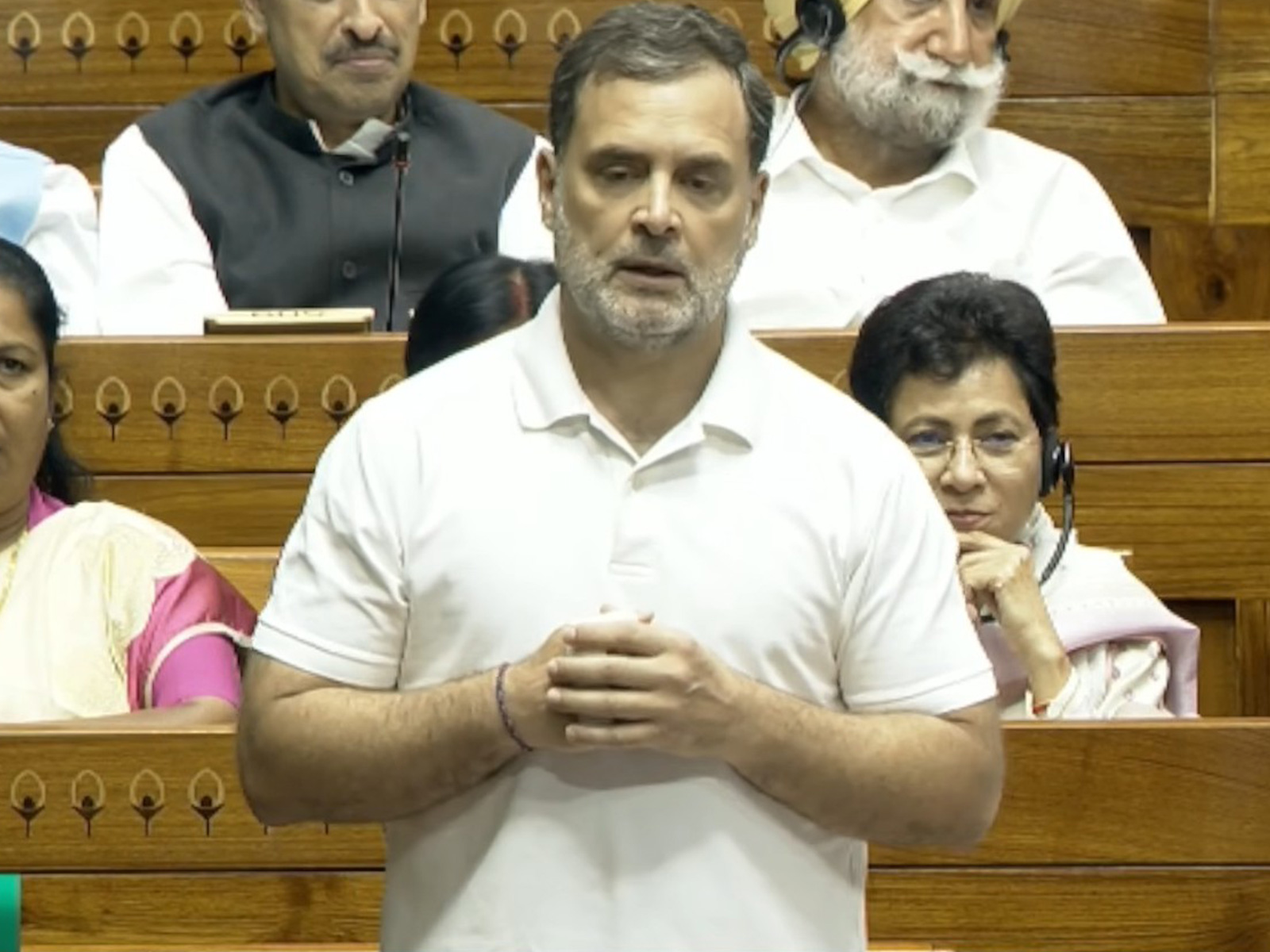 Leader of Opposition in Lok Sabha Rahul Gandhi  (Photo/SansavTV)