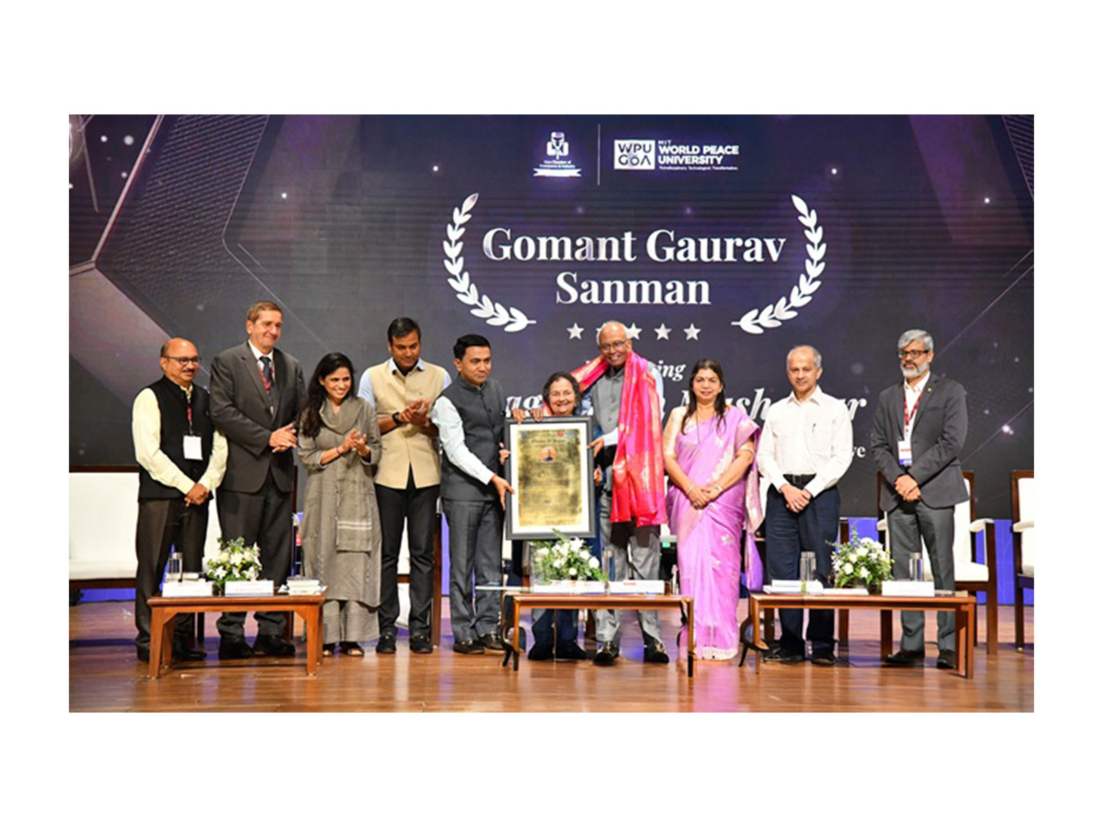 A moment of honour: GCCI and MIT-WPU Goa felicitate Dr. R.A. Mashelkar