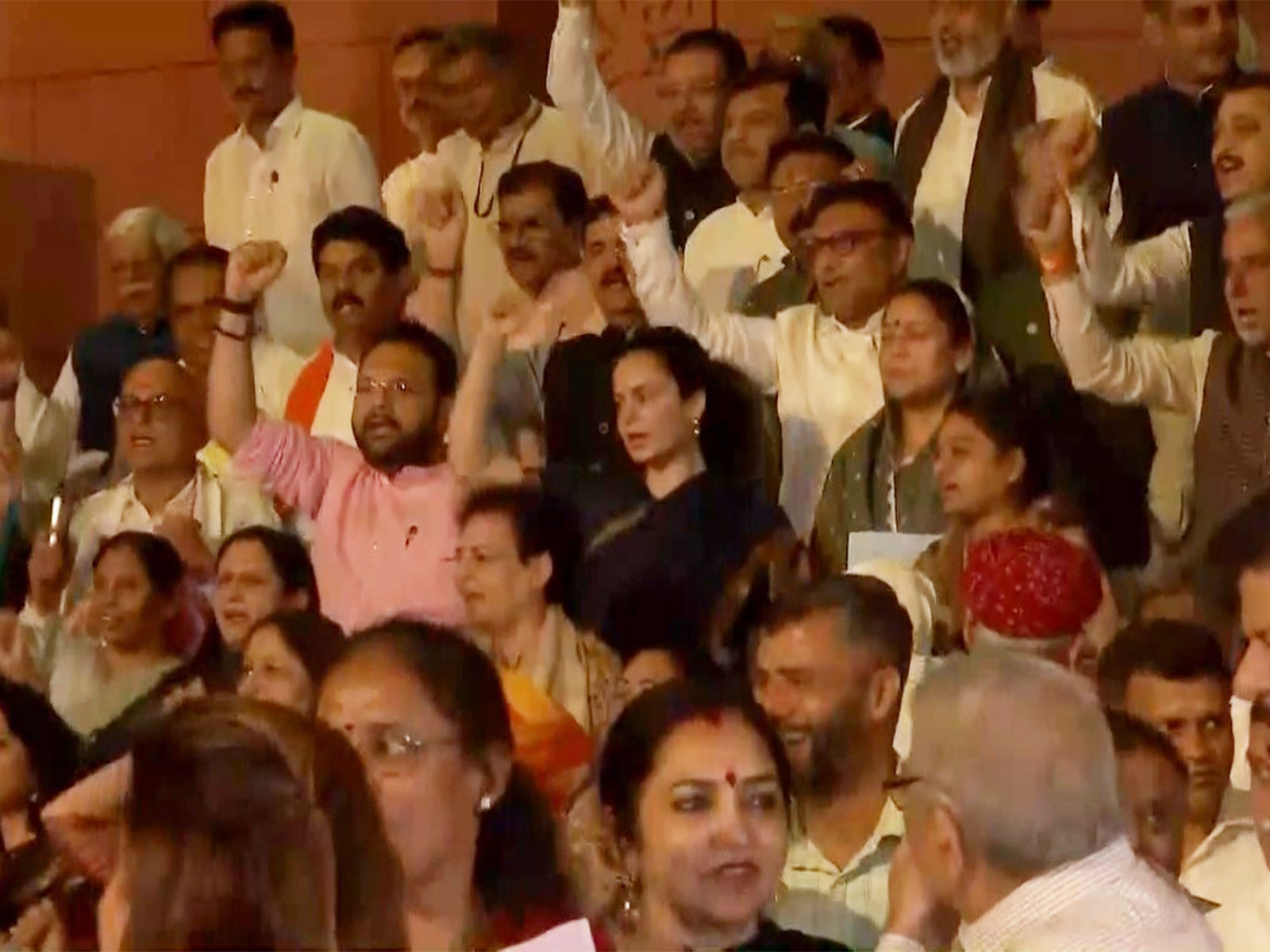 Visual from the NDA protest at Parliament (Photo/ANI)