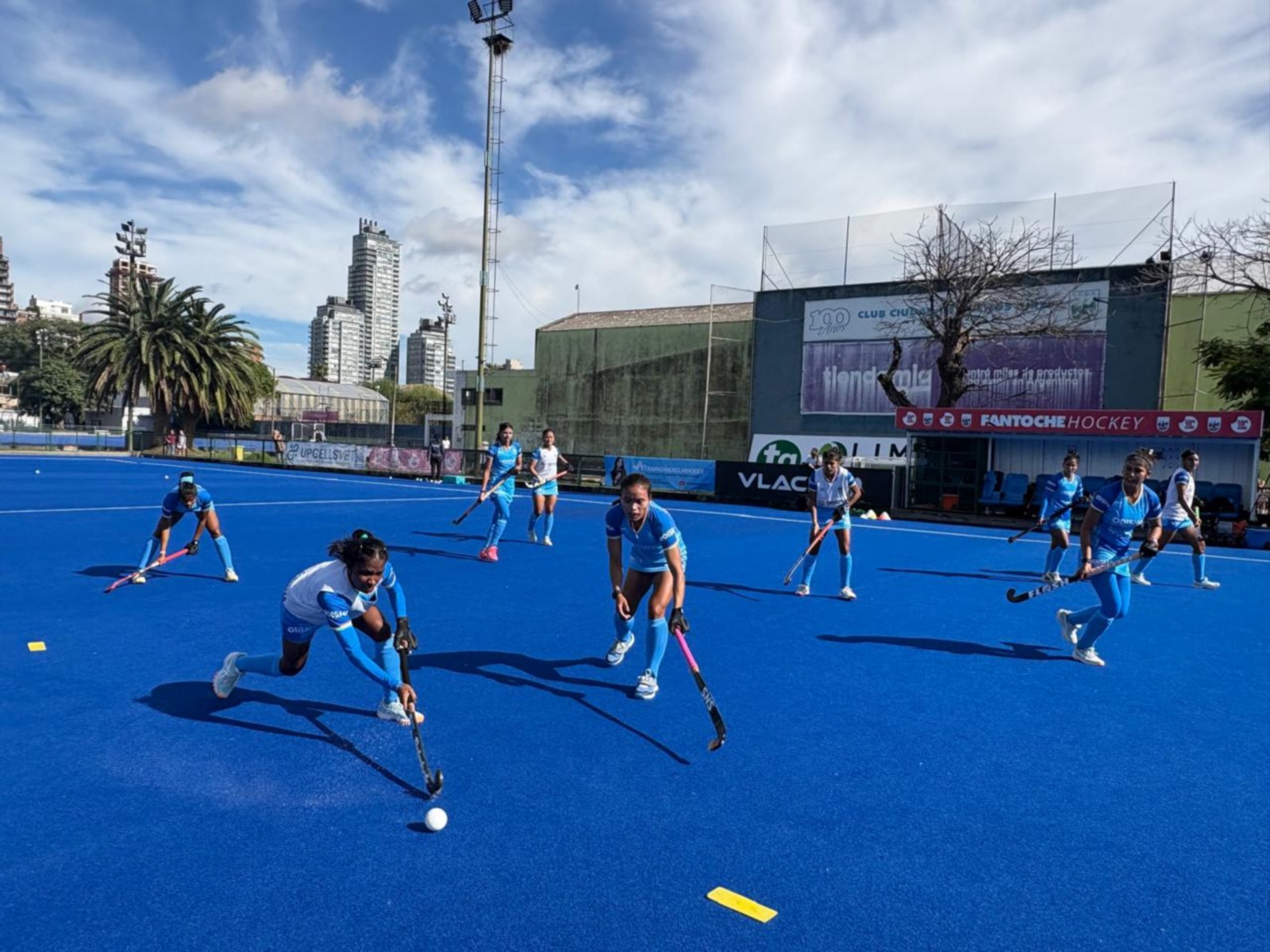 India and Argentina women's hockey teams in action during a match (Photo: Hockey India)