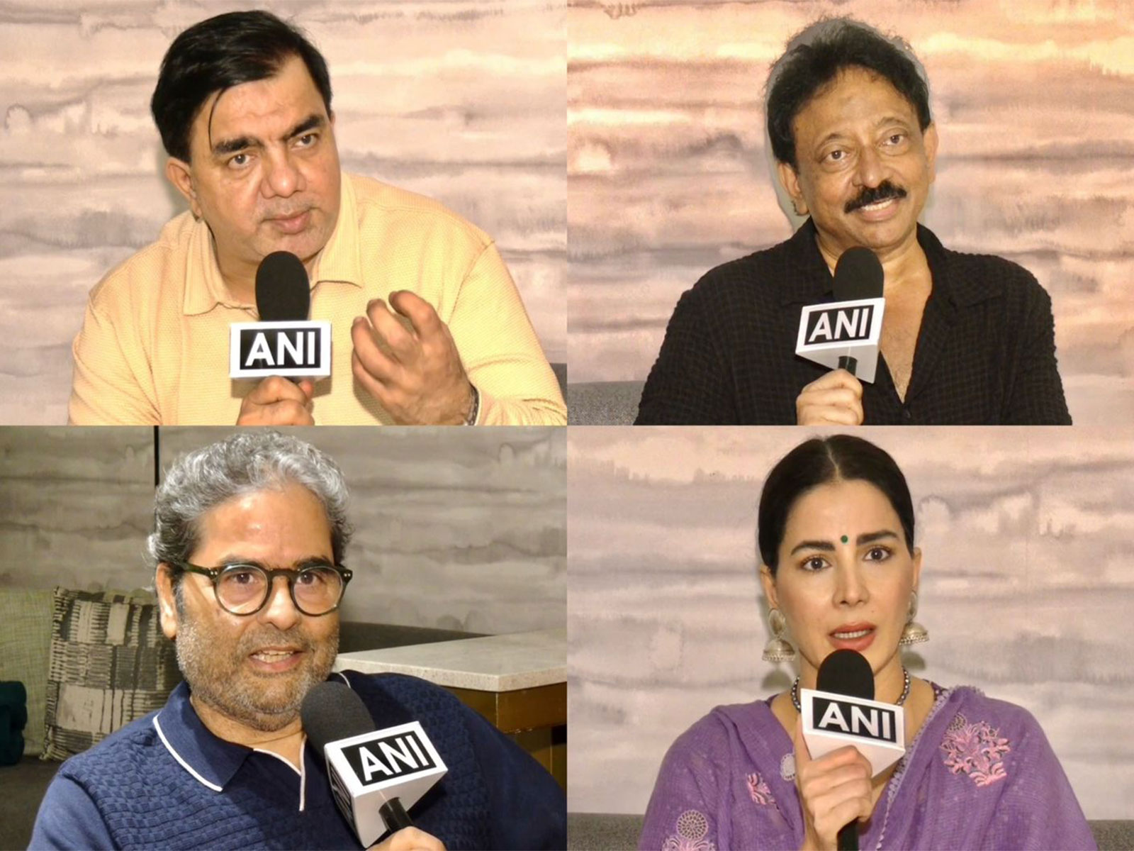  S Hussain Zaidi, Ram Gopal Varma, Vishal Bhardwaj and Kirti Kulhari (Photos/ANI)