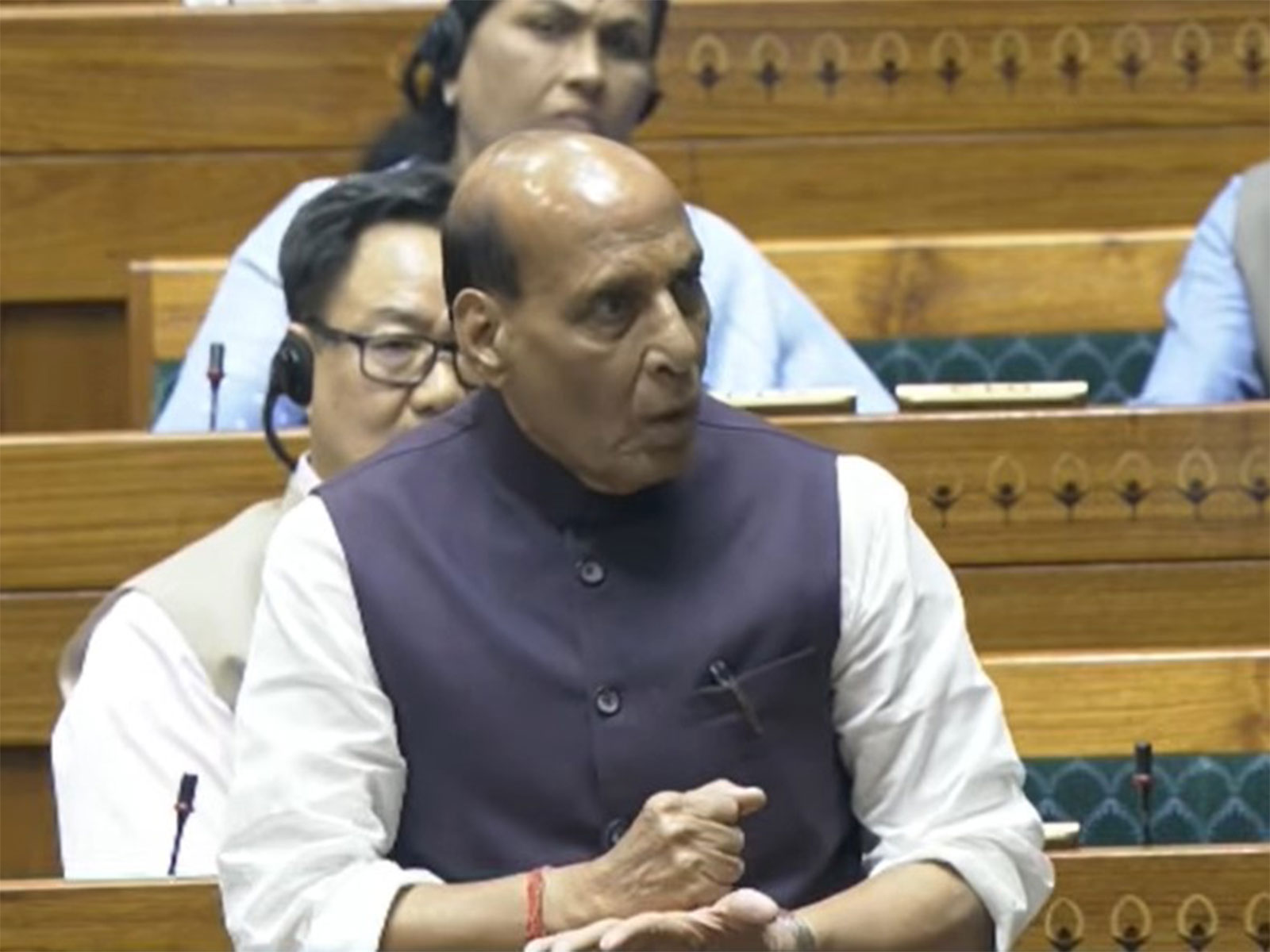 Defence Minister Rajnath Singh (Photo/Sansad TV)