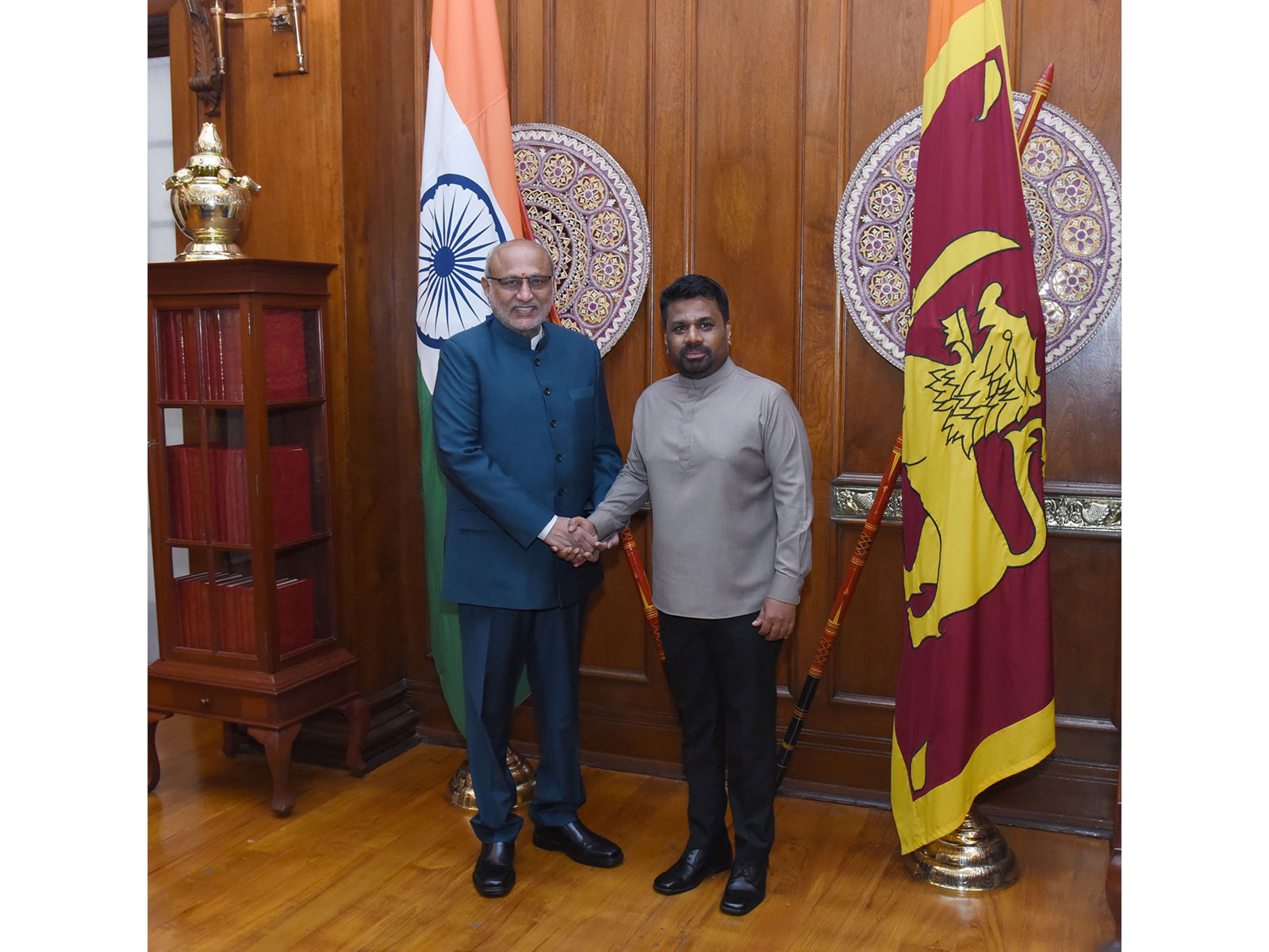 Vice President CP Radhakrishnan meets Sri Lankan President Anura Kumara Dissanayake (Photo/X/@MEAIndia)