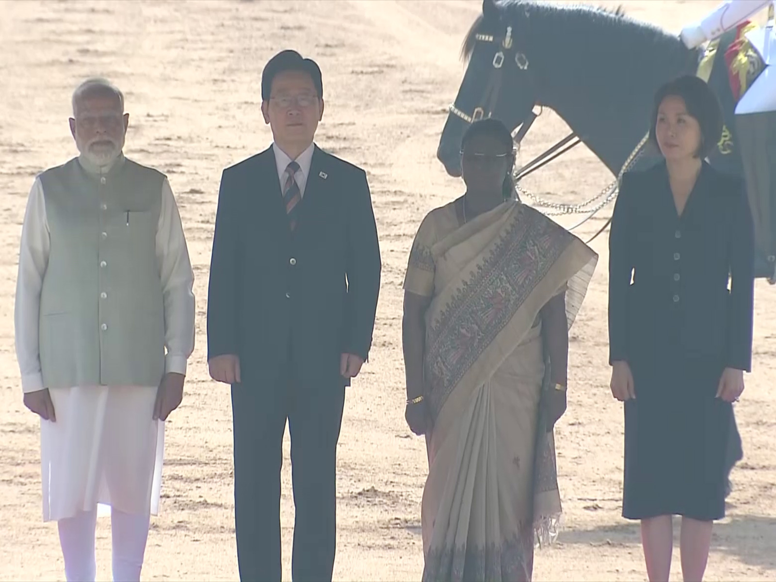 PM Modi attends ceremonial reception of South Korean President Lee Jae Myung at Rashtrapati Bhavan (Photo/Youtube/@NarendraModi)