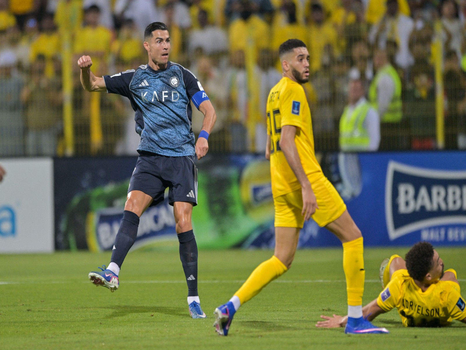 Al-Nassr's Cristiano Ronaldo during an AFC Champions League 2 match. (Photo/Reuters)