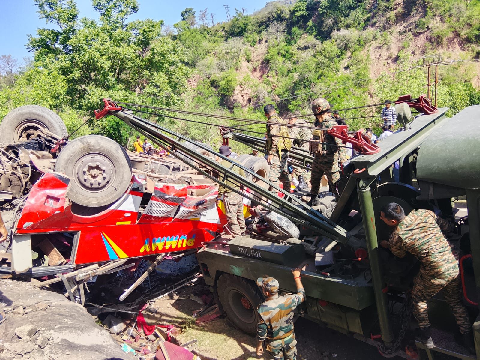 Army leads swift rescue after bus tragedy in Ramnagar (Photo/ANI)