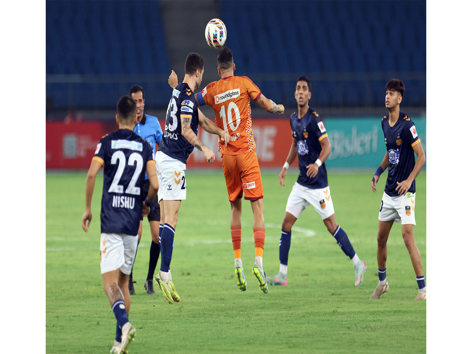 Punjab FC and Inter Kashi players in action (Photo: AIFF Media)