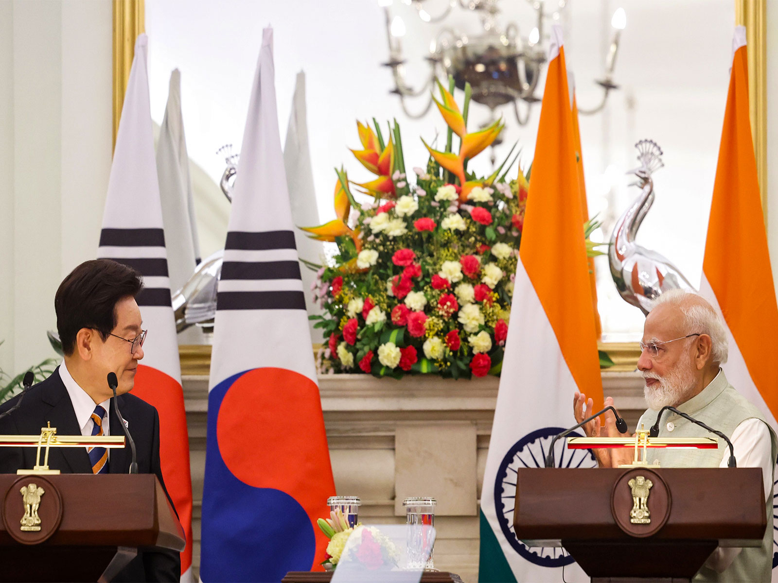 Prime Minister Narendra Modi with South Korean President Lee Jae Myung (File Photo/ANI)