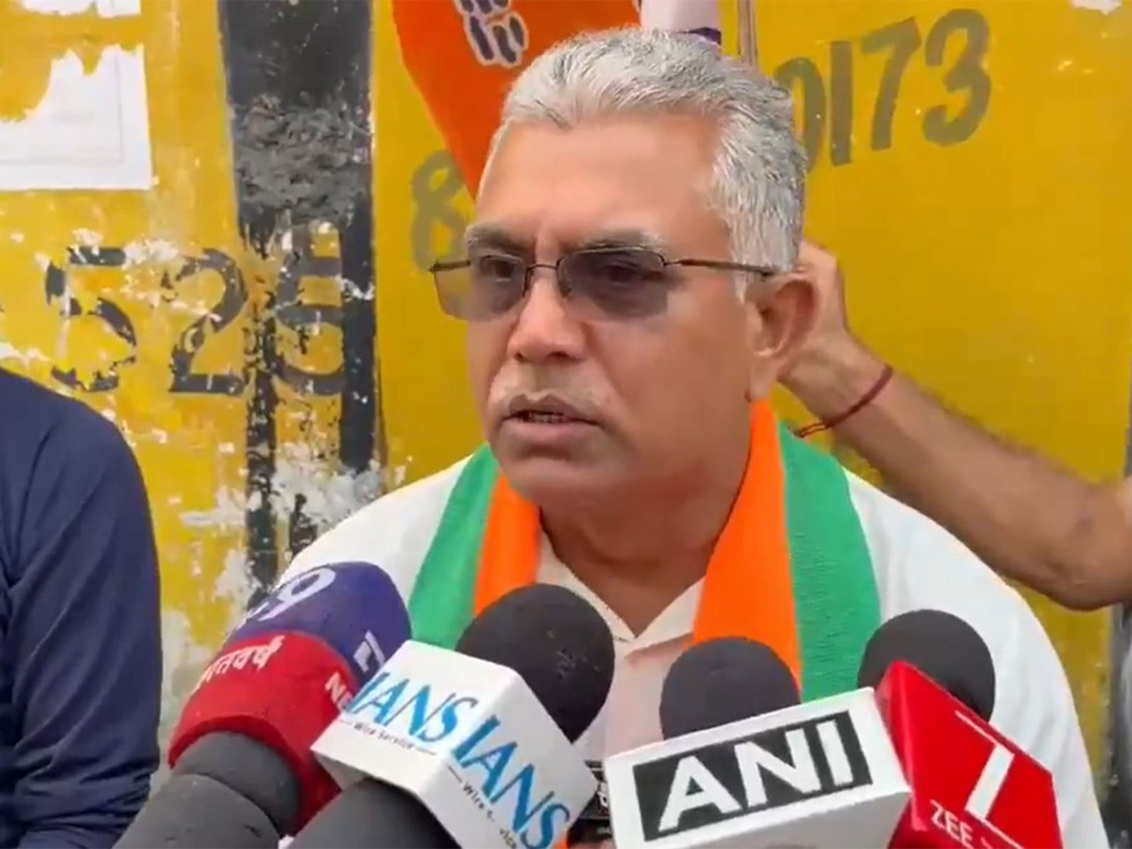 BJP candidate from Kharagpur Sadar Assembly constituency Dilip Ghosh (Photo/ANI)
