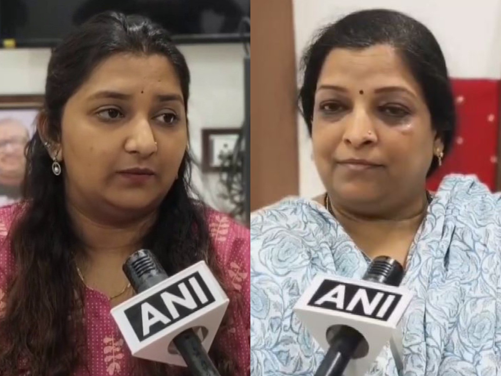 The daughter and the wife of Pahalgam attack victim Santosh Jagdale (Photo/ANI)