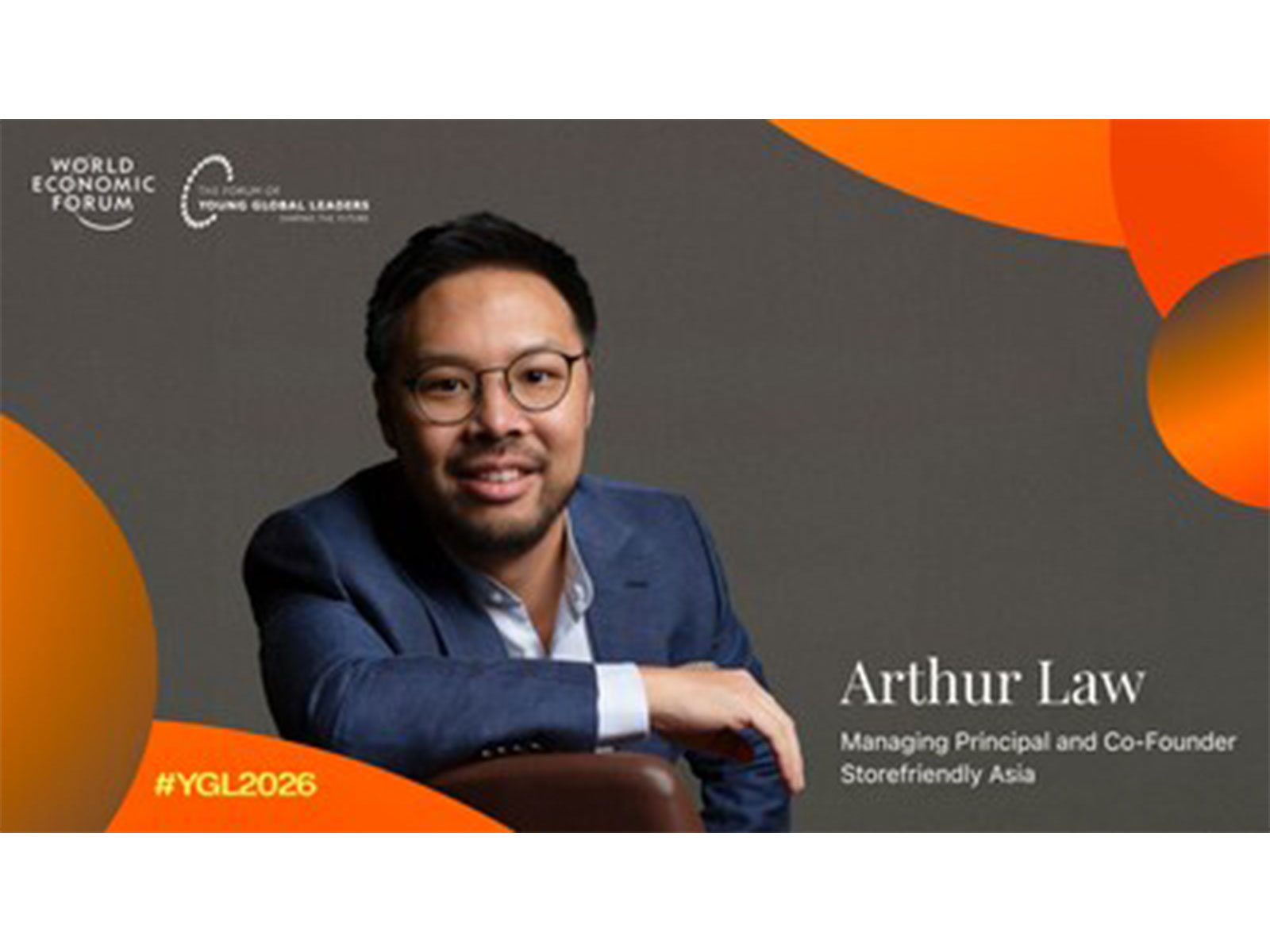 Arthur Law Named a 2026 World Economic Forum Young Global Leader