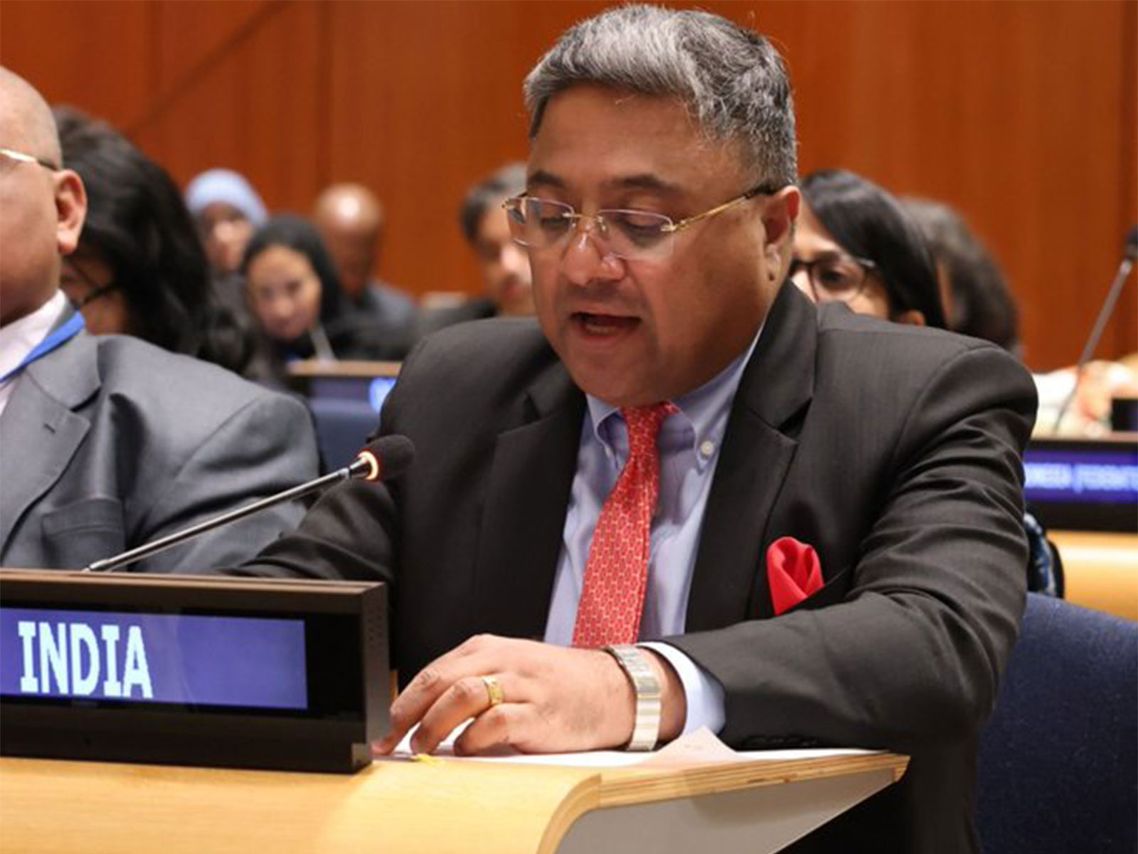 MEA Secretary (West) Sibi George  at the "General Debate of the 2026 ECOSOC Forum" (Photo/X/@MEAIndia)