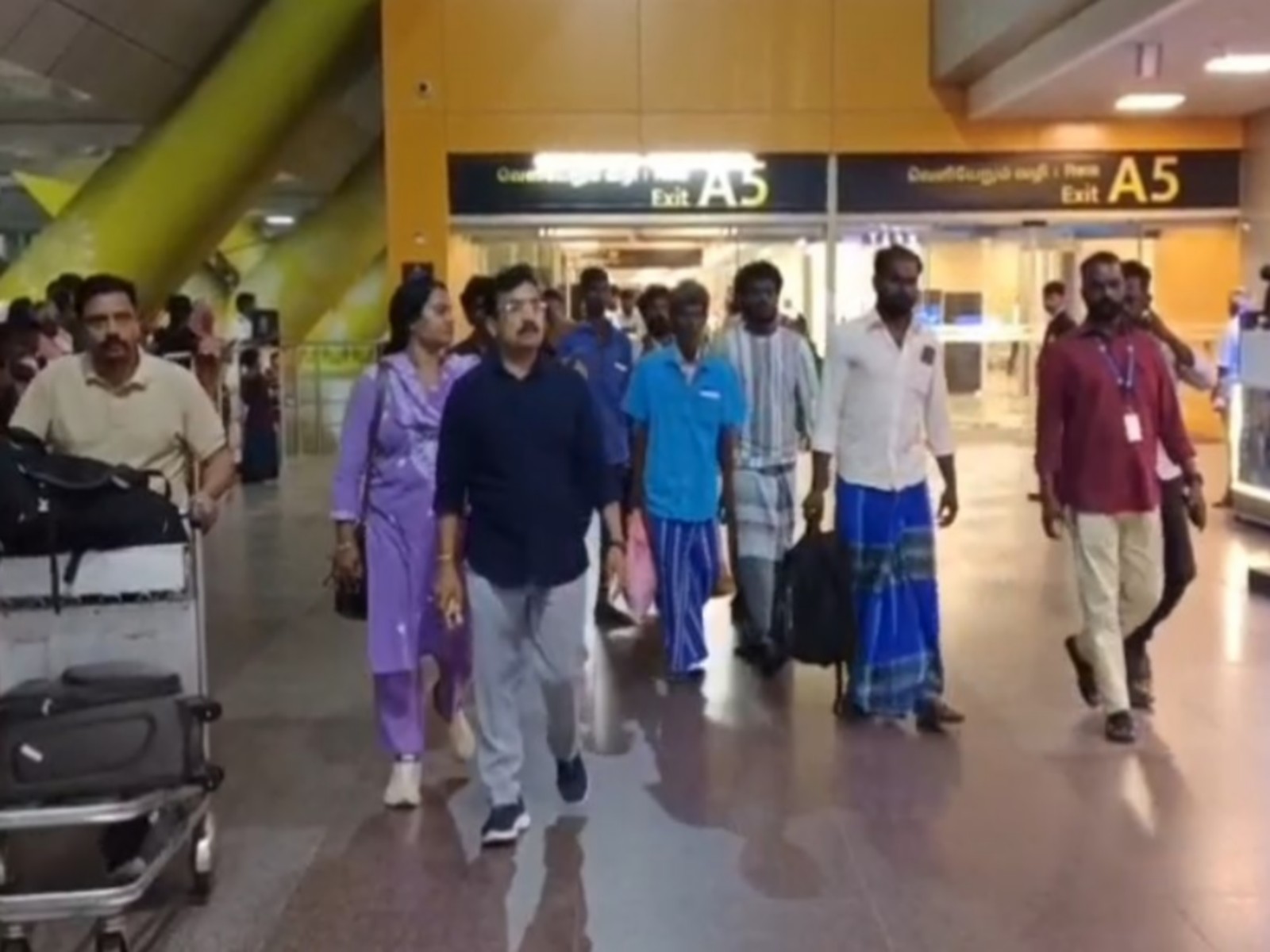 Fishermen arrested in Sri Lanka repatriated to Chennai (Photo/ANI)