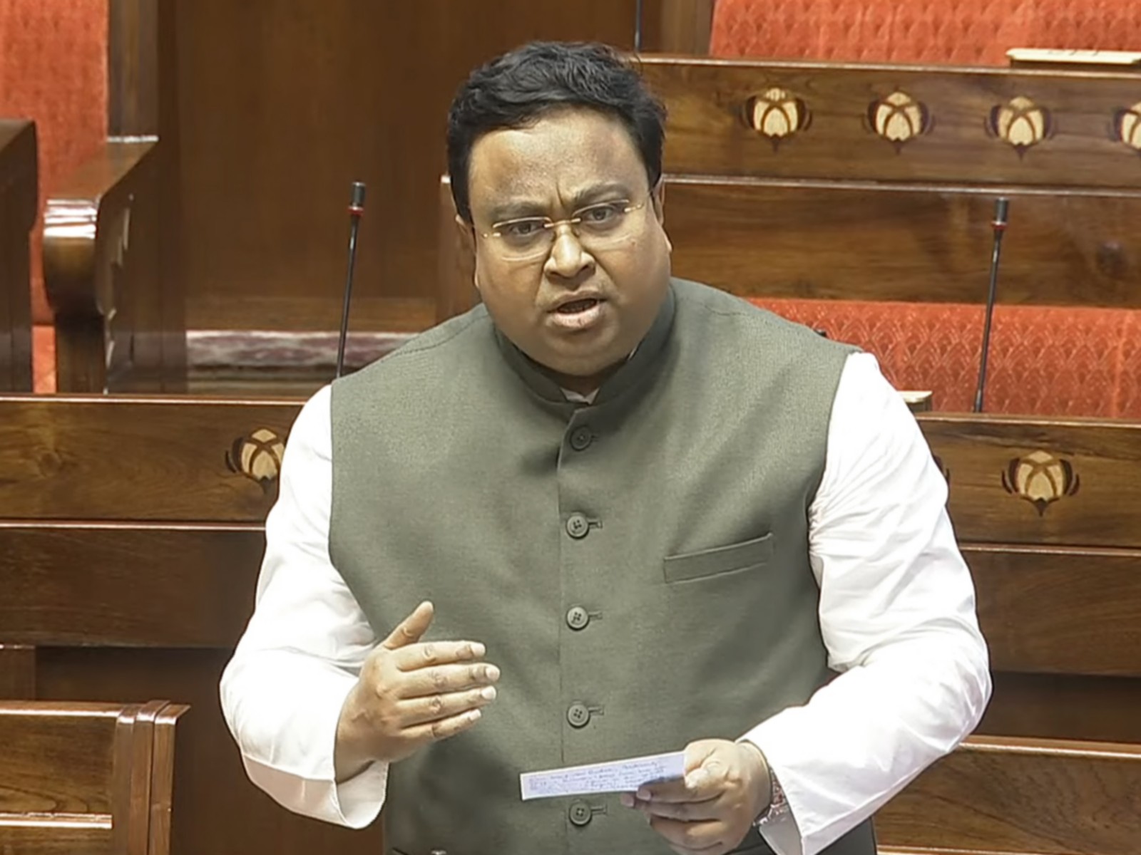 BJD MP Sasmit Patra (File photo/ANI)