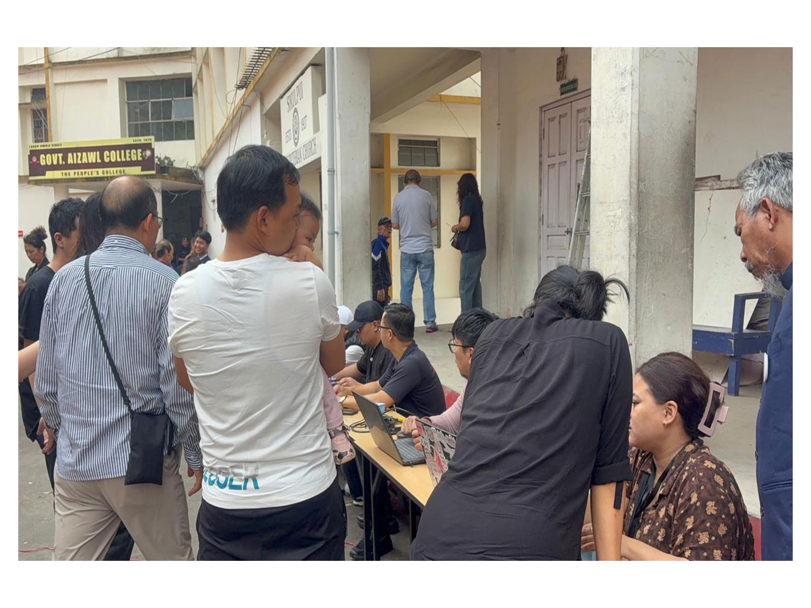 Polling underway for Aizawl Municipal Corporation (Photo/ANI)