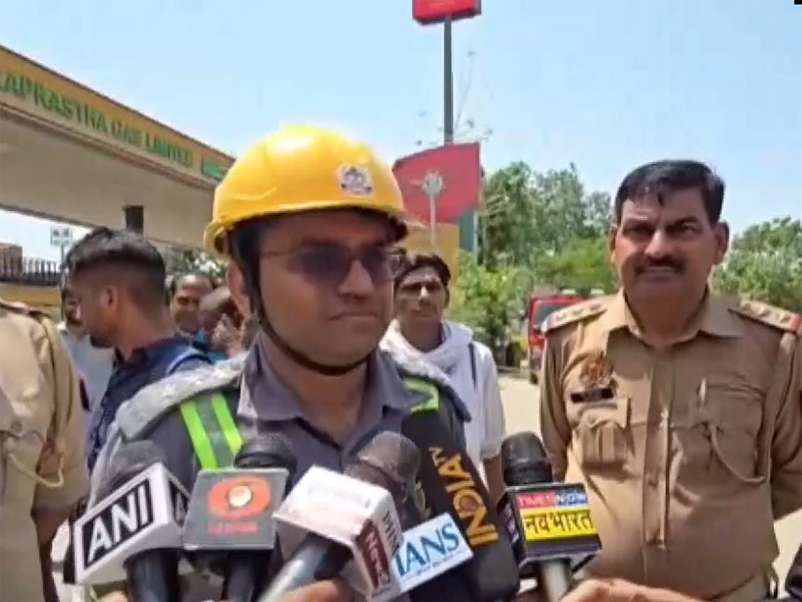 Fire engulfs market near Gaur Chowk (Photo/ANI)