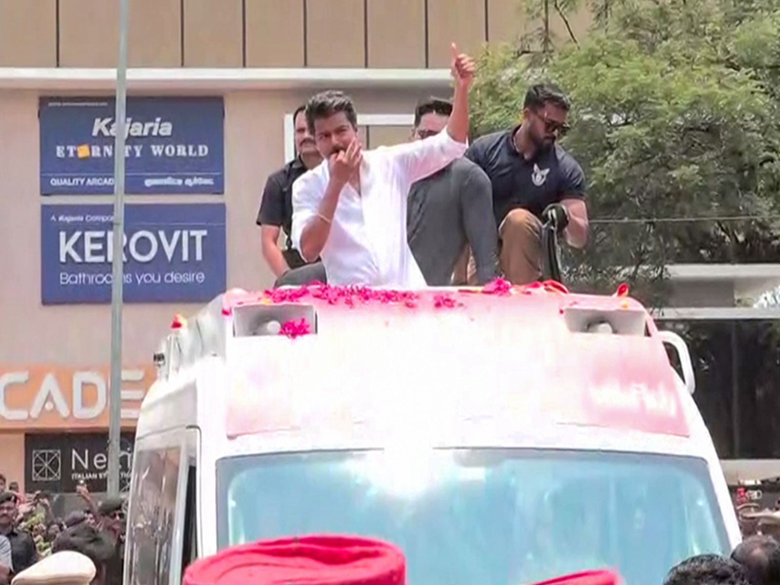 TVK Chief Vijay holds massive roadshow during election campaign (Photo/ANI)