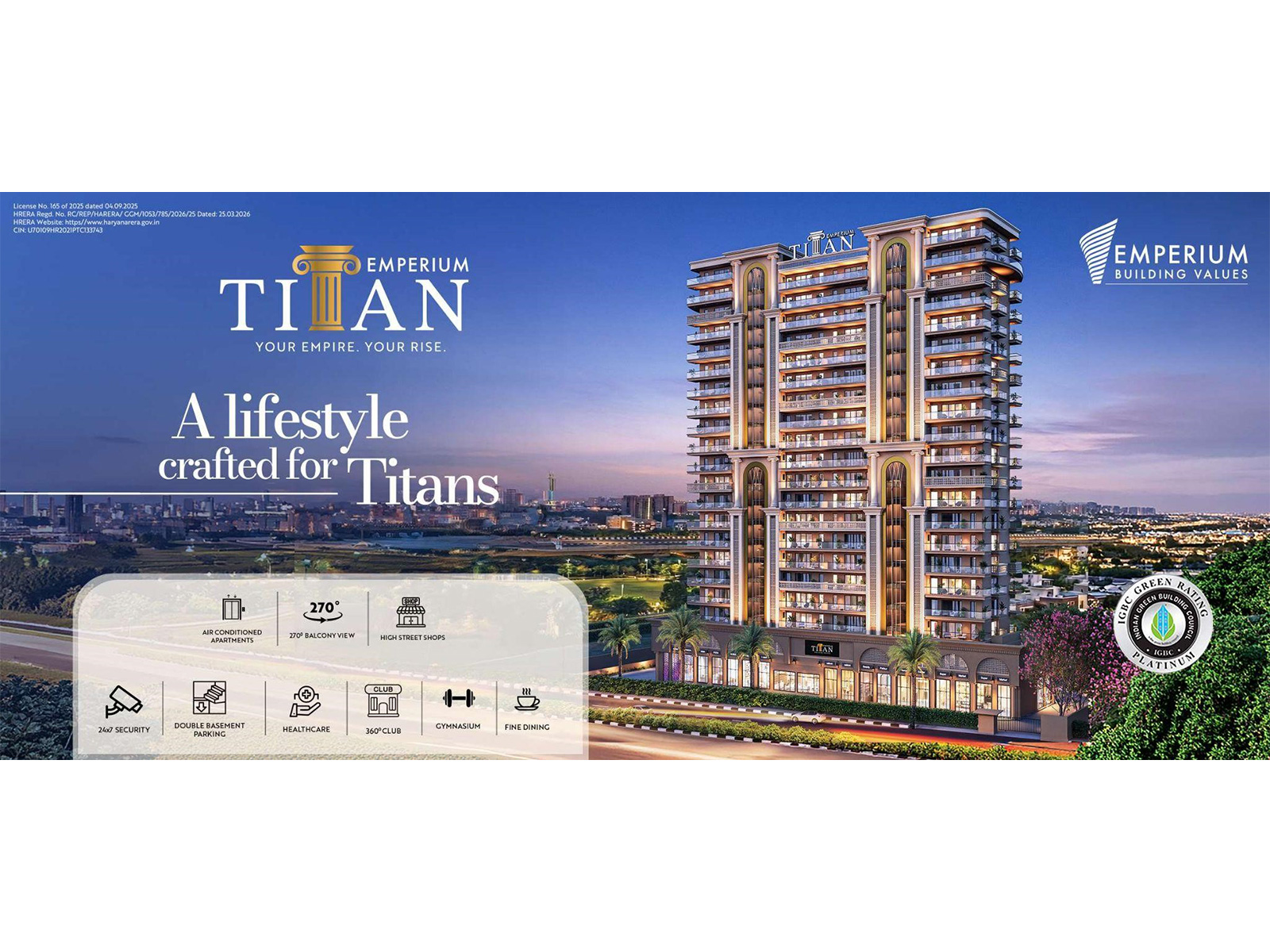 Emperium Group Launches Ultra Premium 3 BHK residencies 'Emperium Titan' on Dwarka Expressway, Gurugram