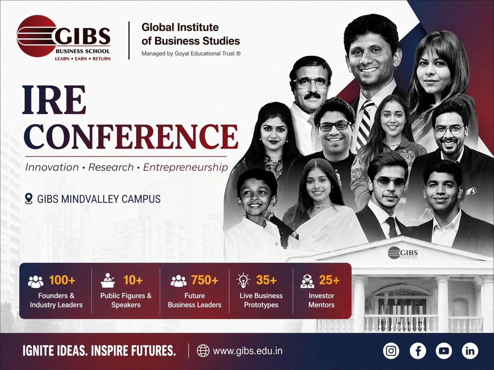 GIBS IRE Conference 2026 Showcases Innovation with Venkatesh Prasad & 36 Student Team-Led Innovative Prototypes at Bangalore