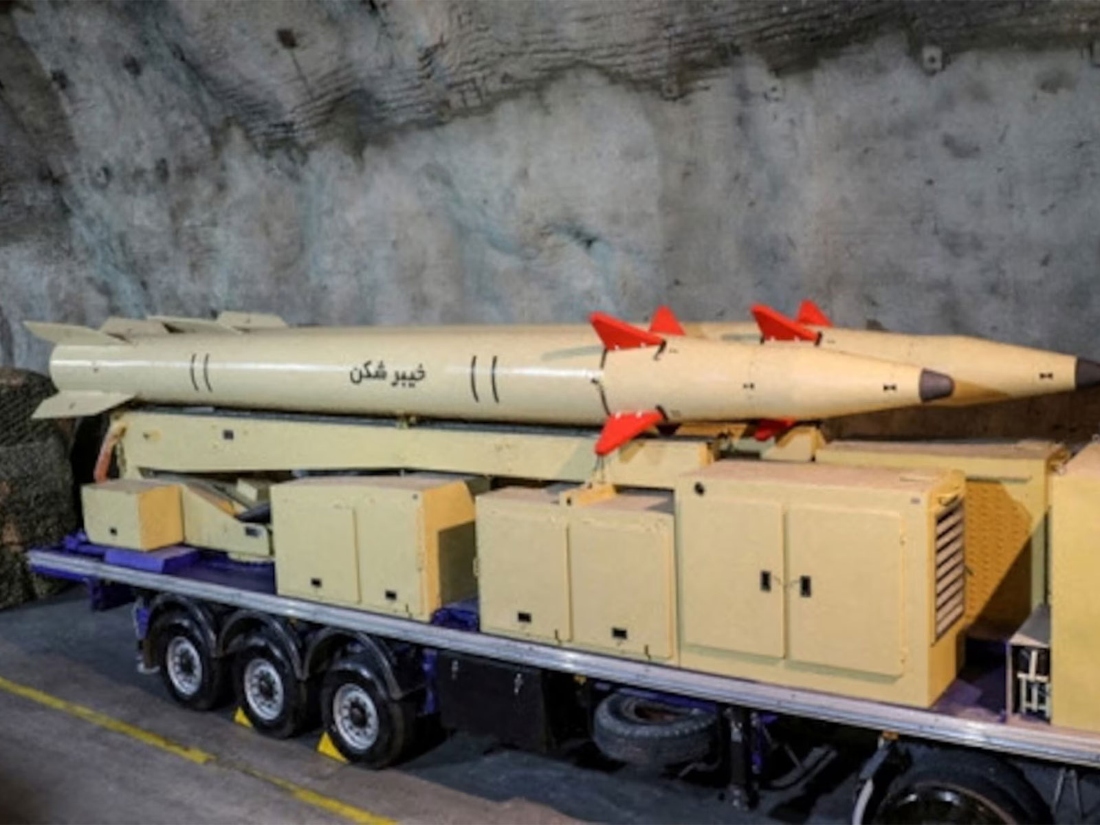New Iranian Kheibarshekan missile is seen at an undisclosed location in Iran. (Photo/Reuters)