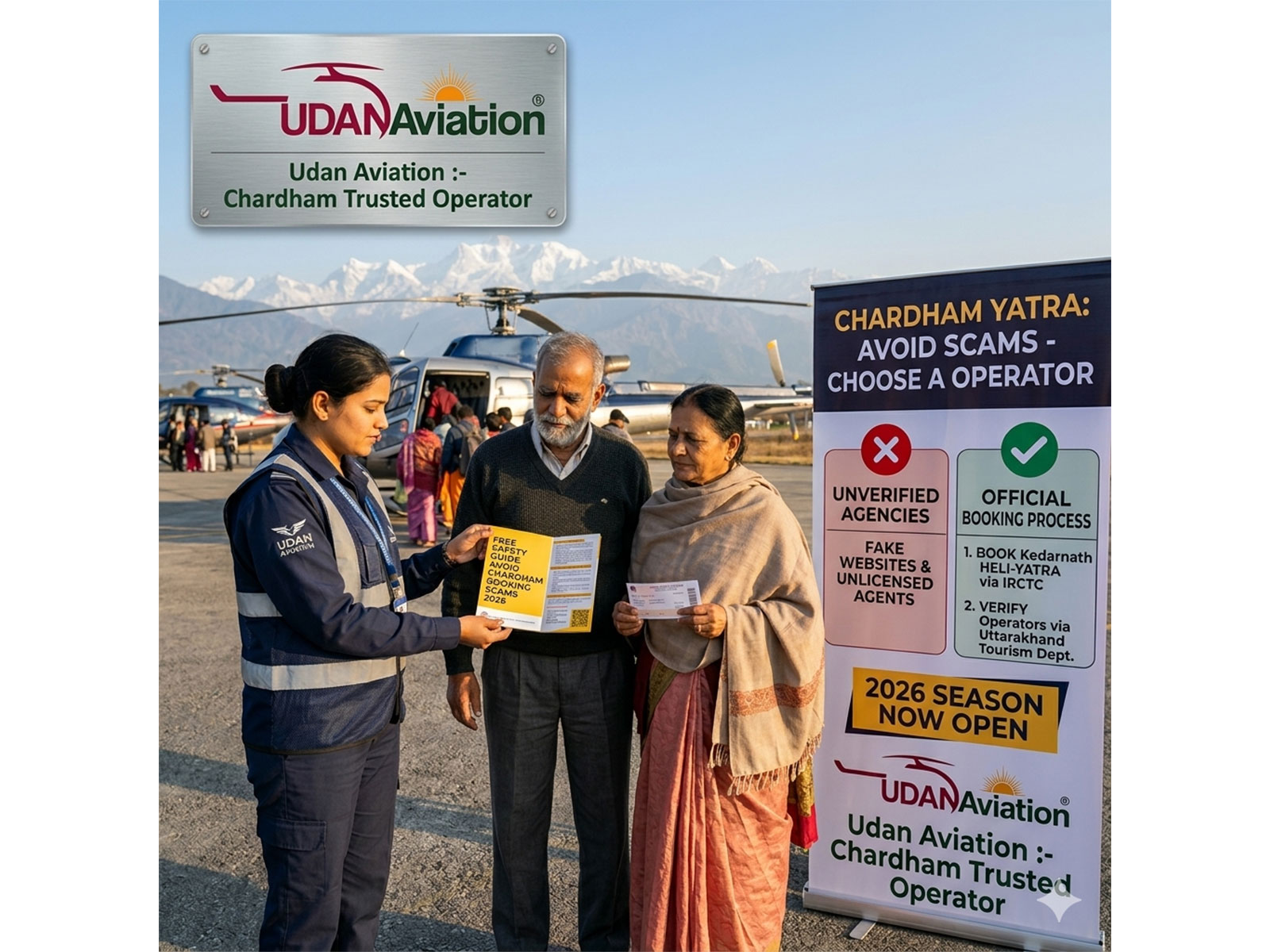 Rising helicopter booking scams: Rashmi Negi of Udan Aviation advises pilgrims & NRIs to verify operators before paying.