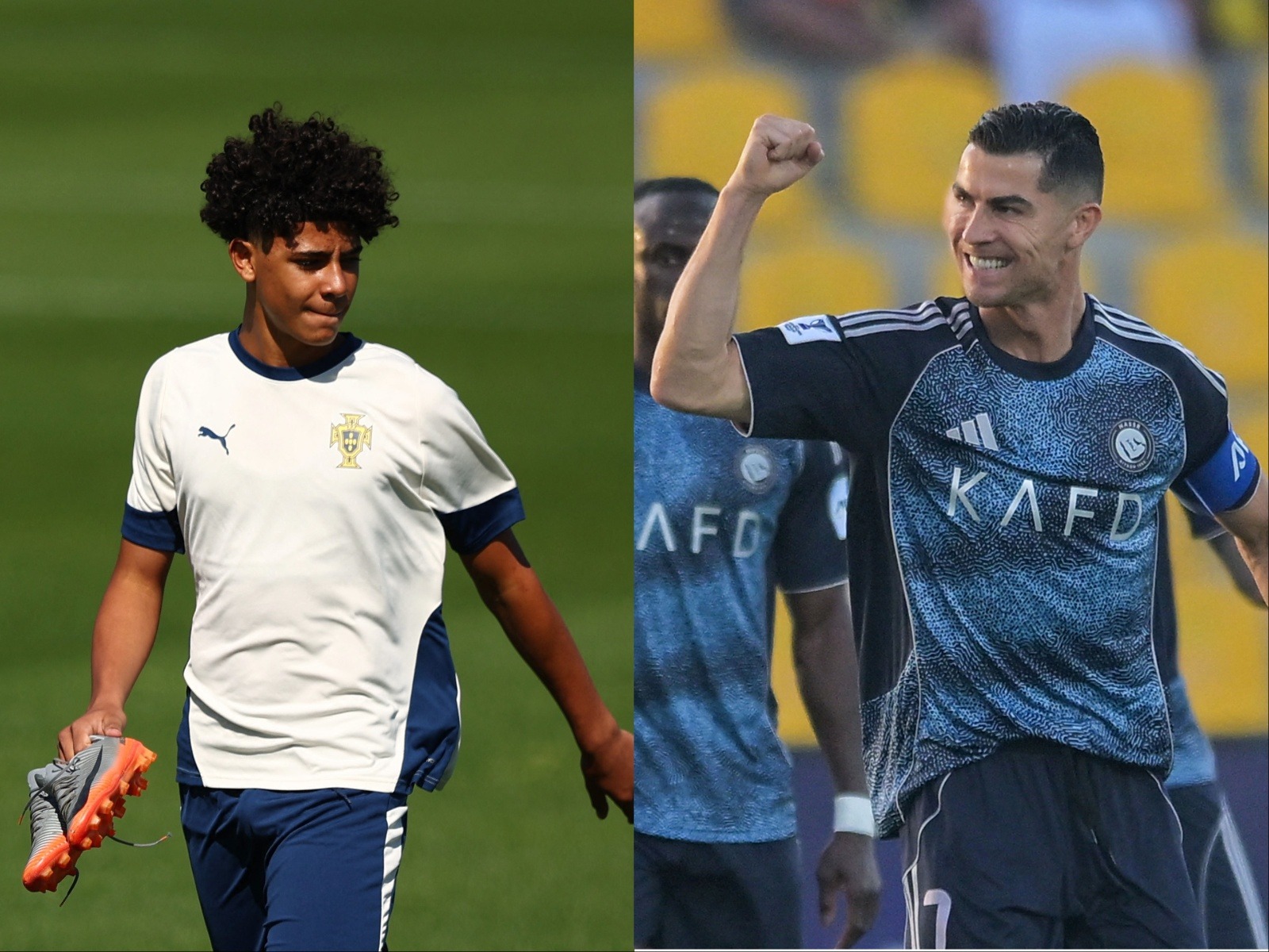 Cristiano Ronaldo and his son (Photo: Reuters)