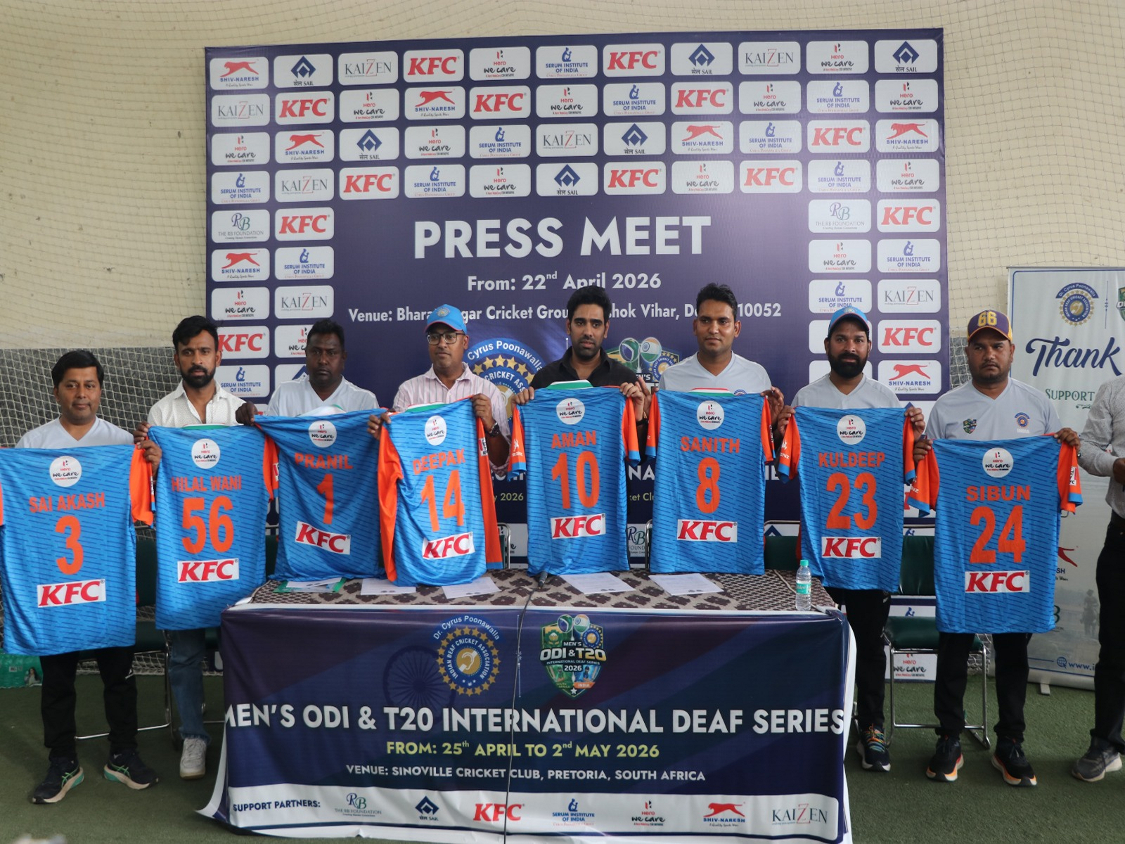 Indian Deaf cricket team unveils new jersey. (Photo/IDCA)