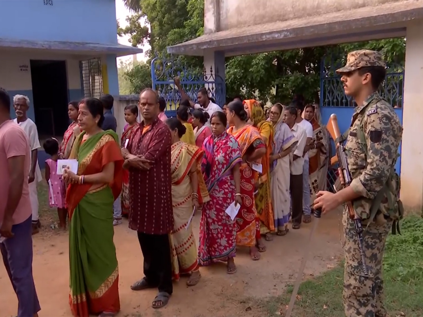 Visual from Bankul Primary school in Labpur Assembly Constituency (Photo/ANI)