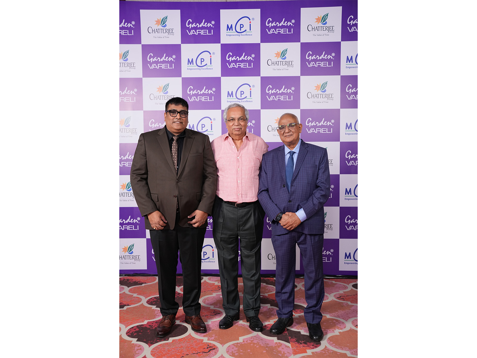 In frame (L to R): Dr. Mahendra Singh Bhadouria, Dr. Purnendu Chatterjee, Founder and Chairman, TCG and Mr. Debi Prasad Patra