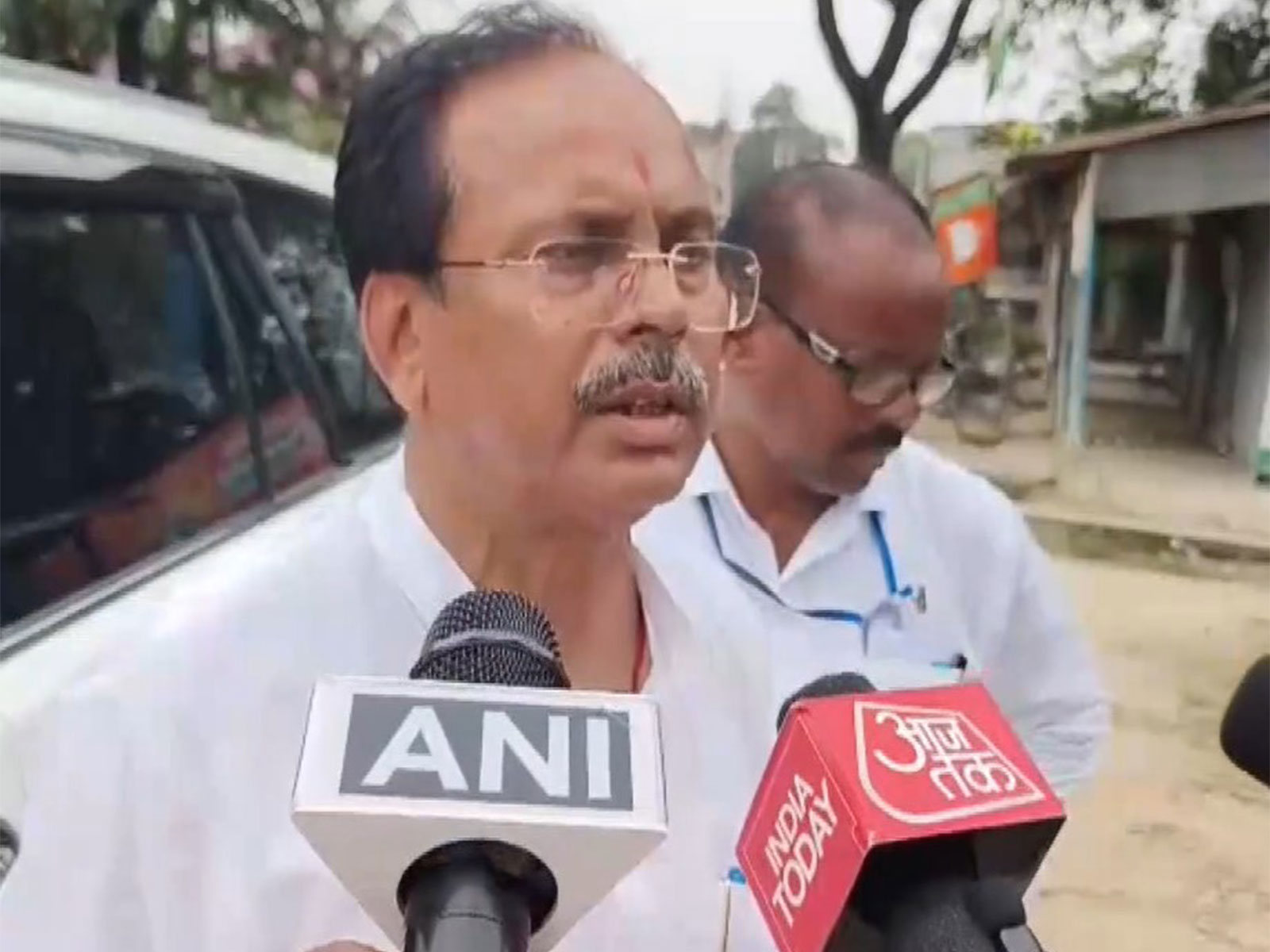 BJP candidate from Kumarganj Subhendu Sarkar (Photo/ANI)