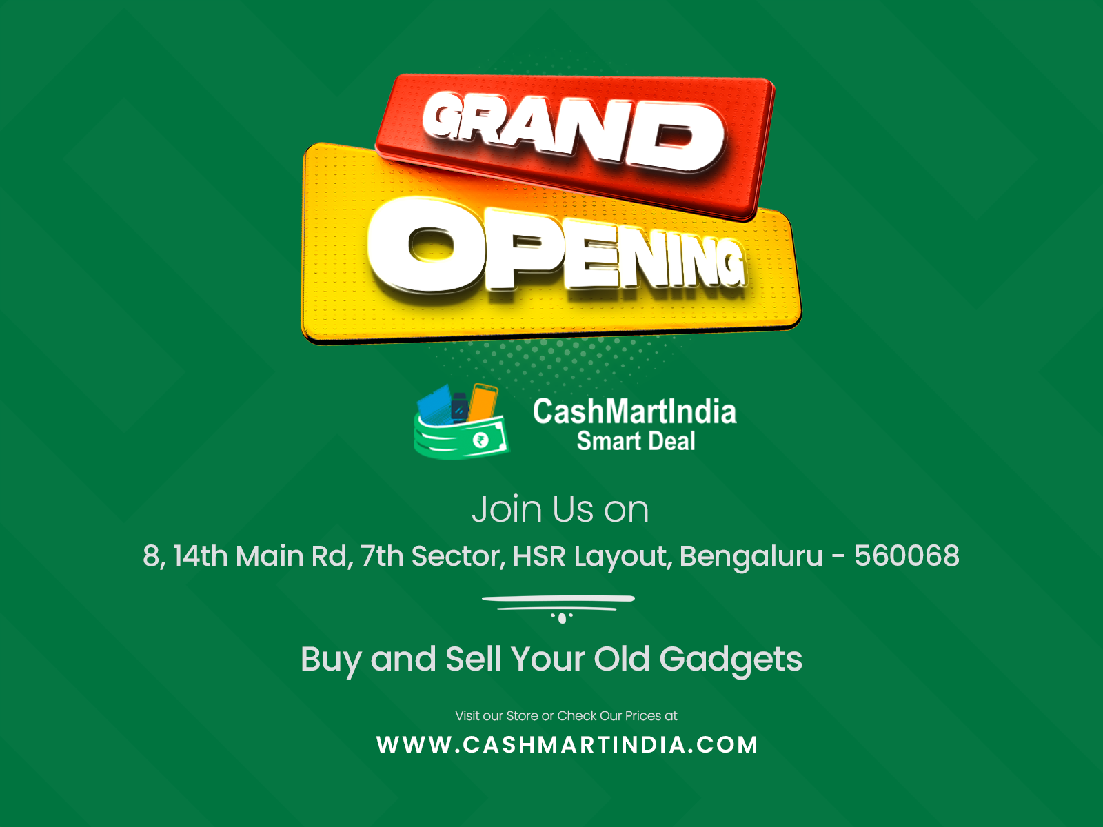 CashMartIndia Opens First Retail Store in Bengaluru's HSR Layout
