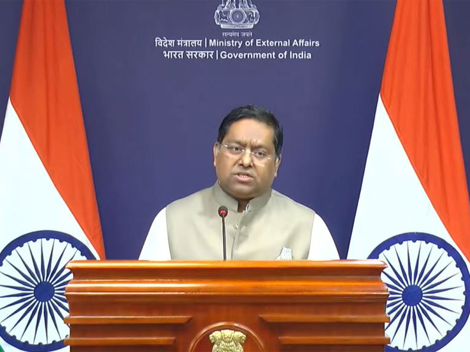 MEA Spokesperson Randhir Jaiswal (Photo/Youtube@MEAIndia)