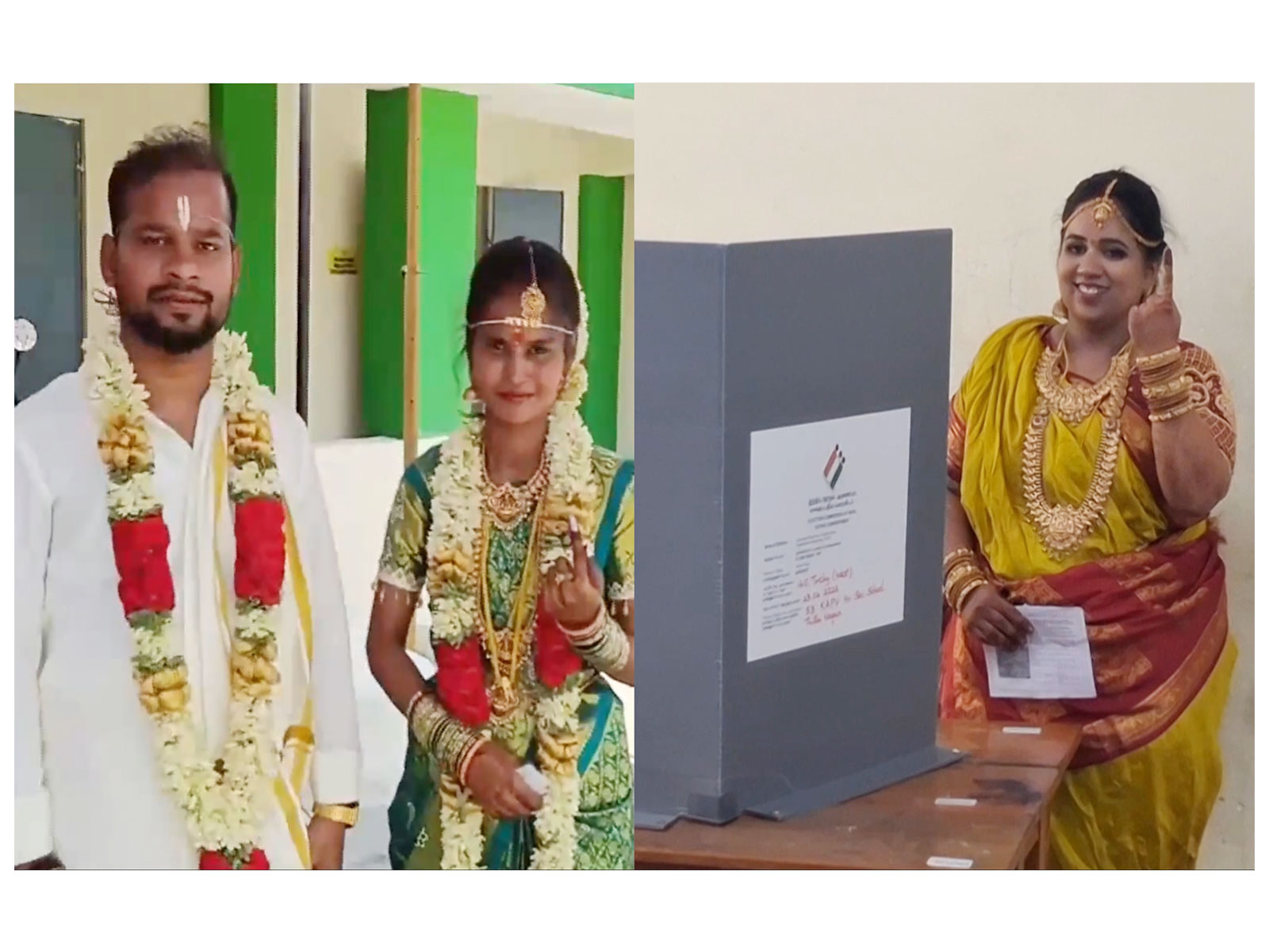 Newlyweds cast their votes in Tamil Nadu elections (Photo/ANI)