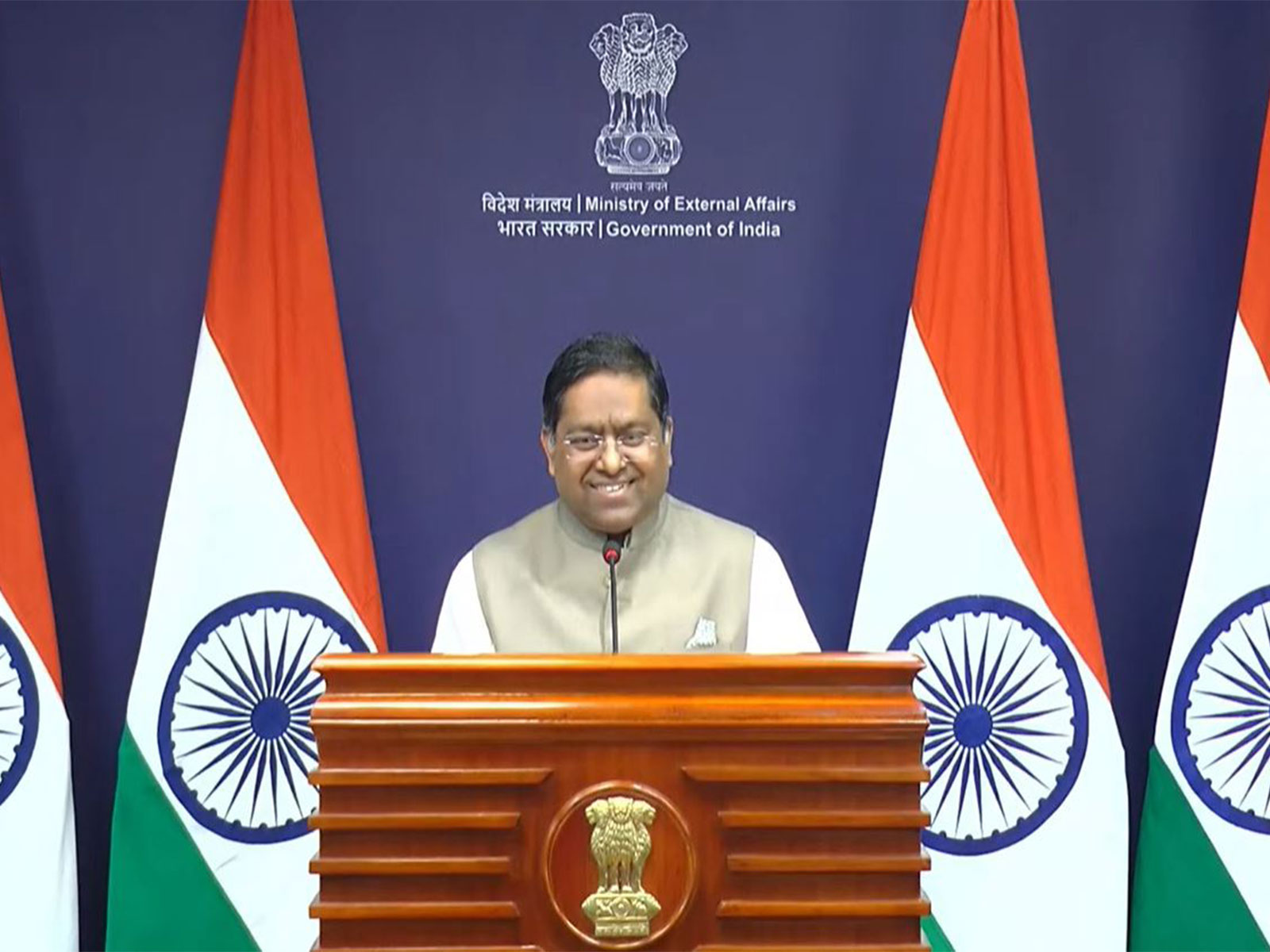 MEA spokesperson Randhir Jaiswal (Photo/ Youtube @MEAIndia)