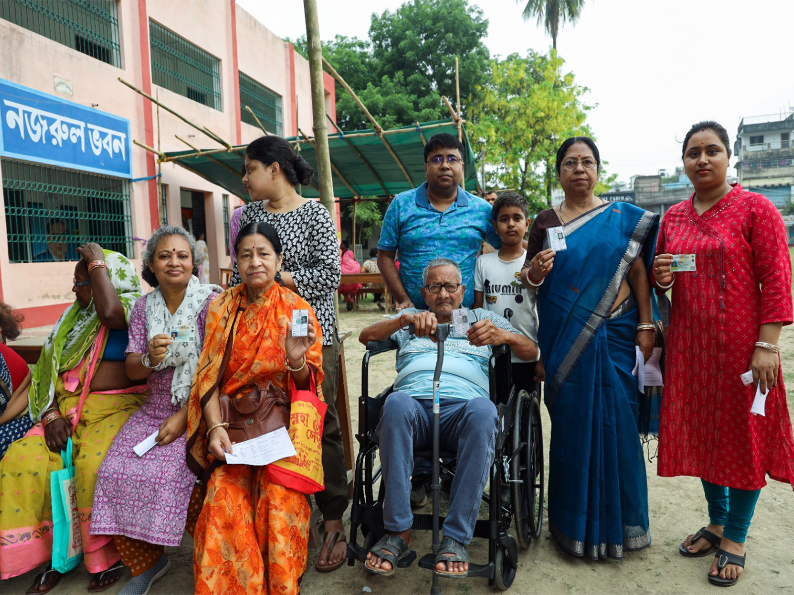 Voters at polling station to cast a vote during the first phase of the West Bengal Assembly Elections (Photo/ANI)