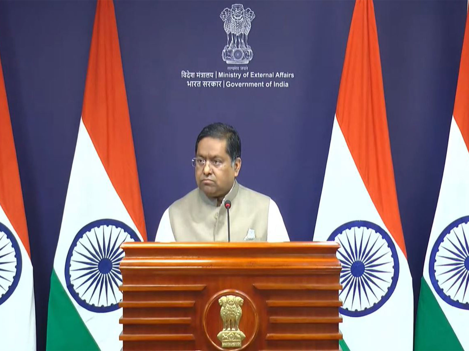MEA Spokesperson Randhir Jaiswal (Photo/ Youtube @MEA India)