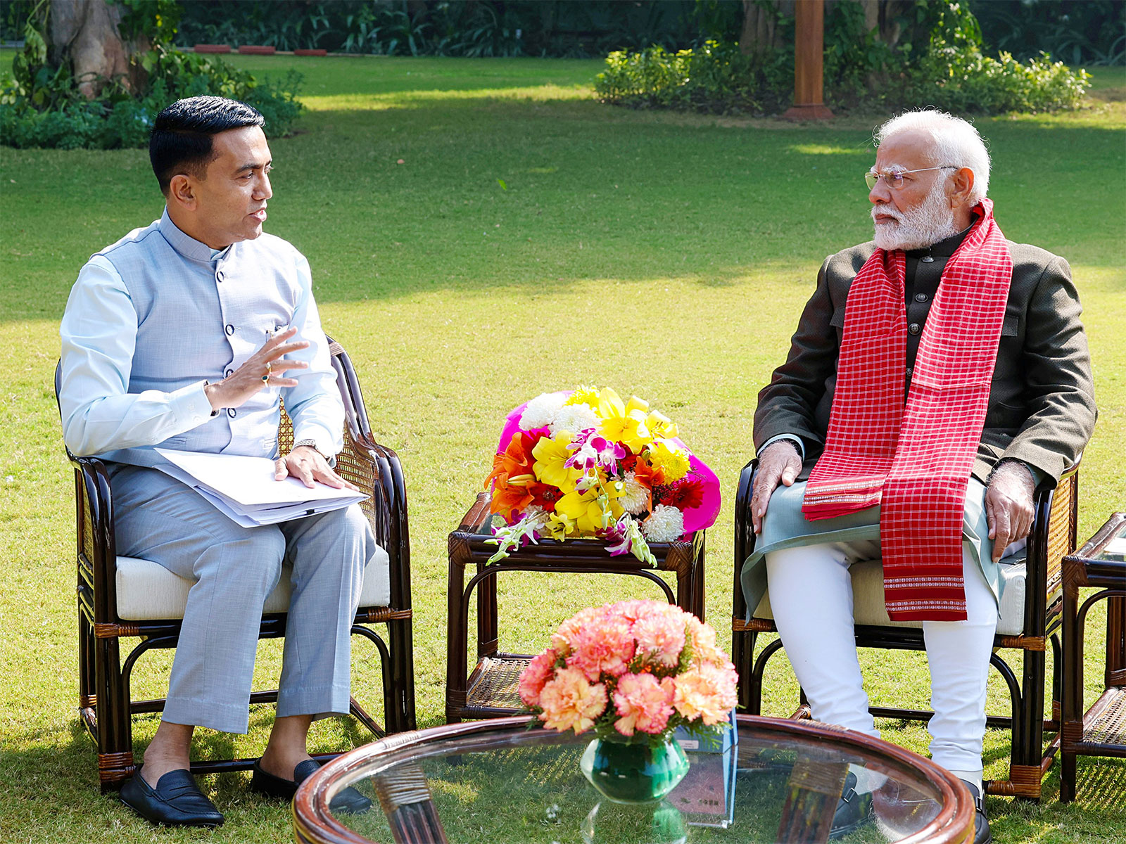 Prime Minister Narendra Modi with Goa CM Pramod Sawant (File Photo/ANI))