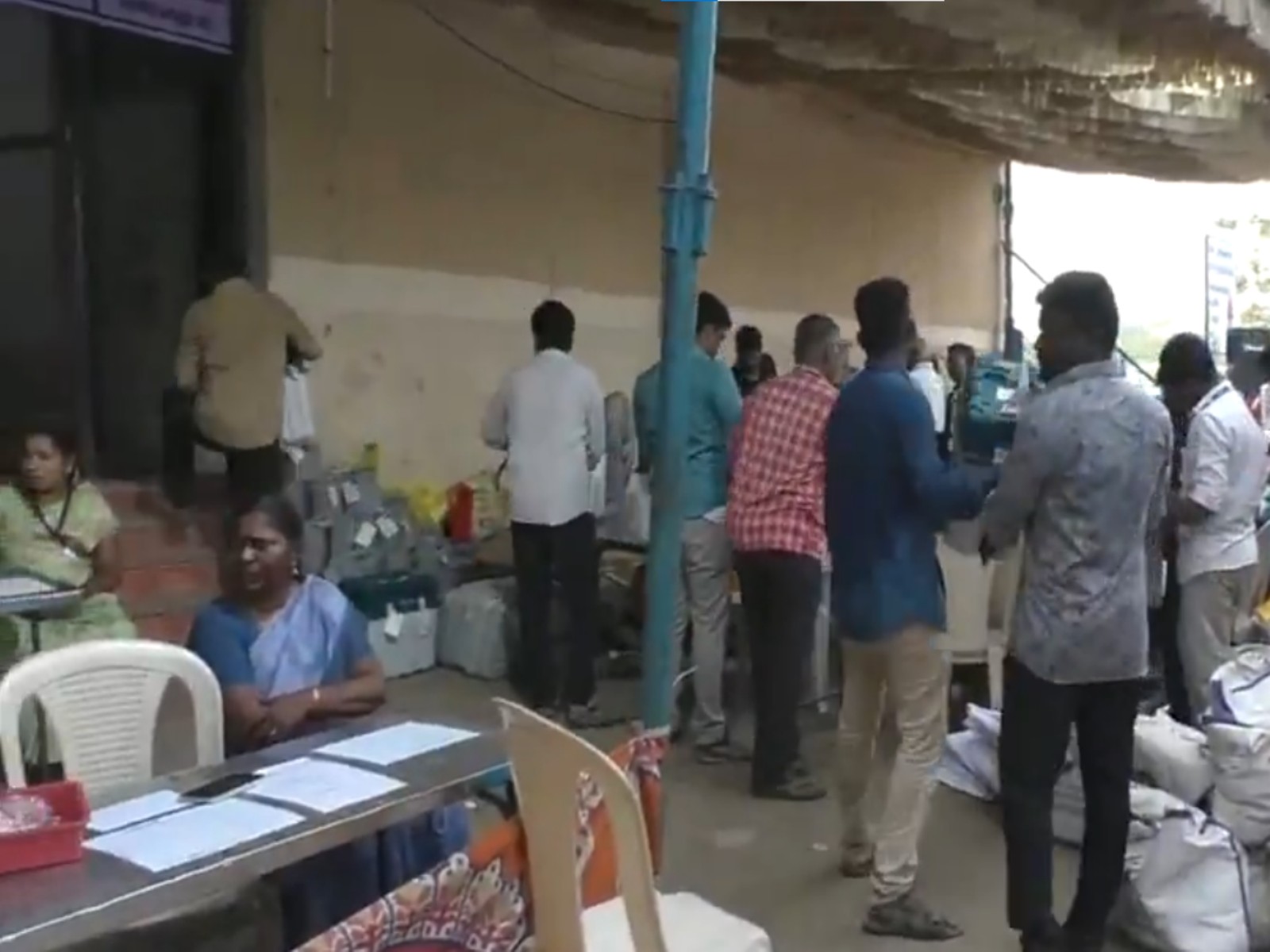Sealed EVMs shifted to strong rooms following voting in Tamil Nadu Assembly polls. (Photo/ANI)