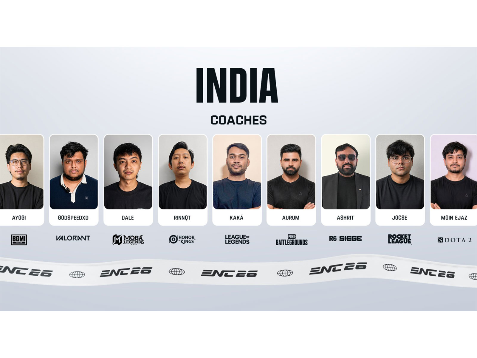 India's coaches for Esports Nations Cup 2026 (Photo: EF)